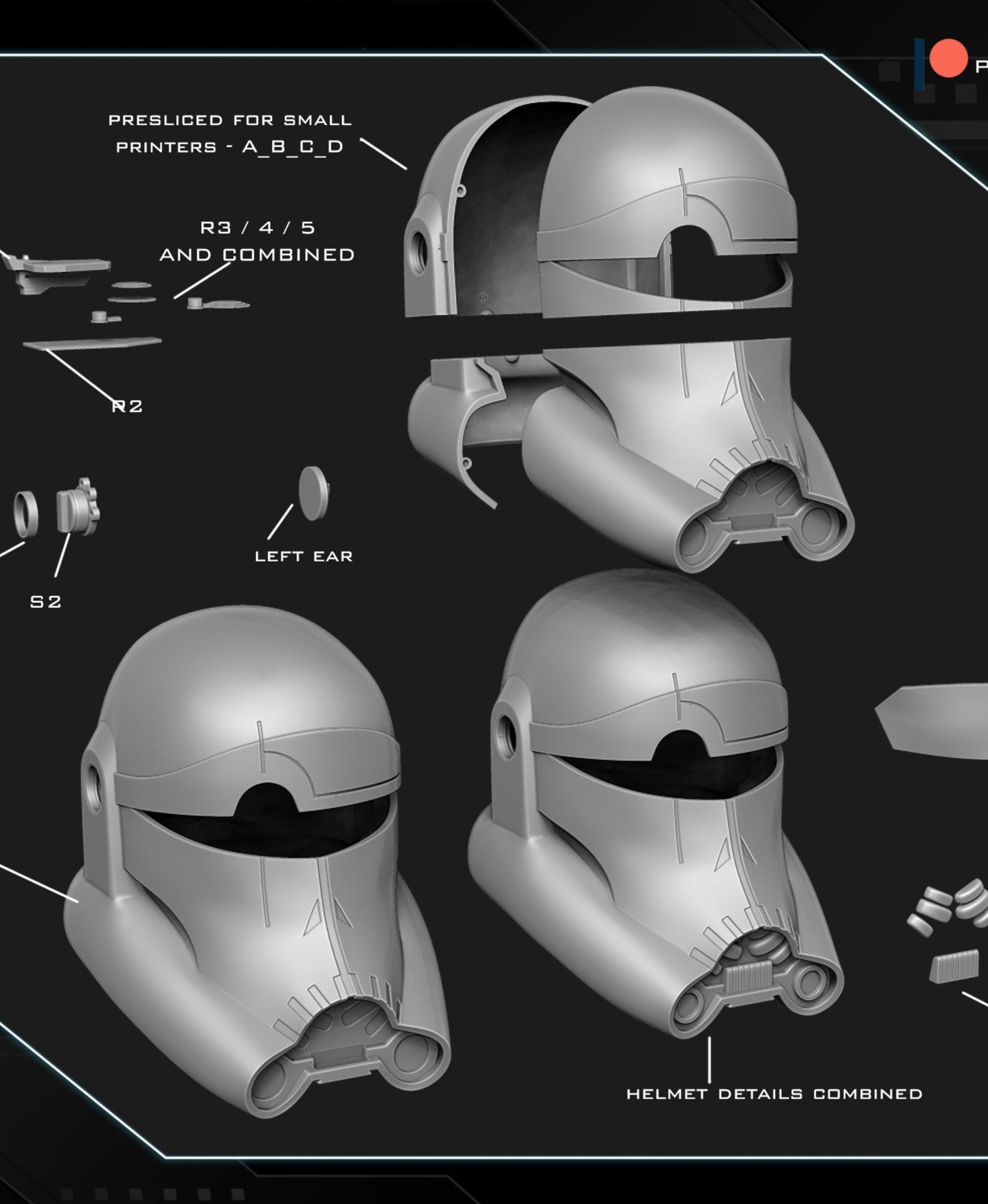Crosshair helmet from Bad Batch with a moveable rangefinder 3d model