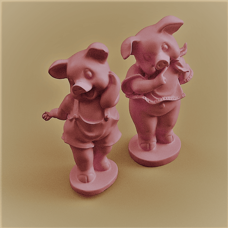 Pig Boy and Girl 3d model