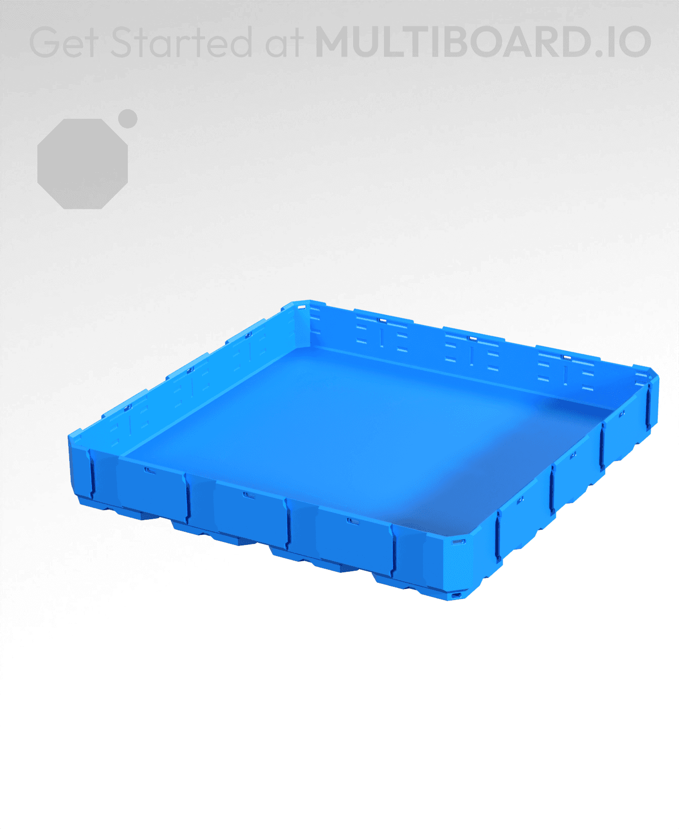 4x4x0.5 - Full Multipoint Rail - Multibin Shell 3d model