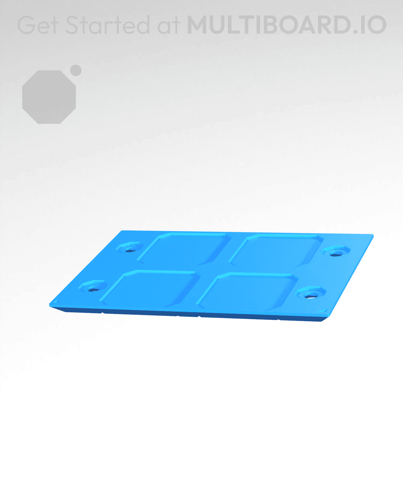 3x2 - Internal Grid - Simple Drawer Stacking Plate 3d model