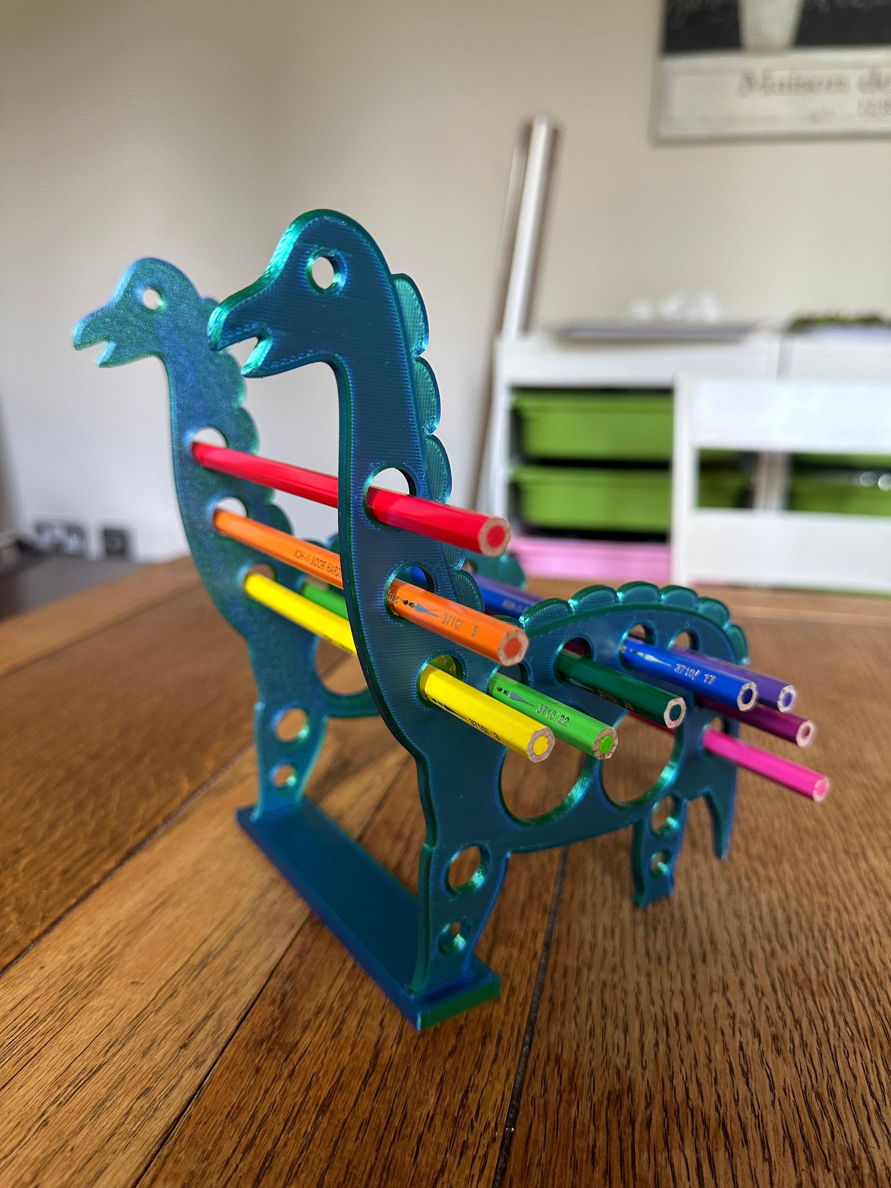 Dino Pencil Bench  3d model