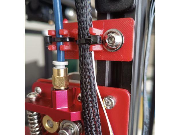 Ender 5 Pro Extruder Bowden and Cable Relief 3d model