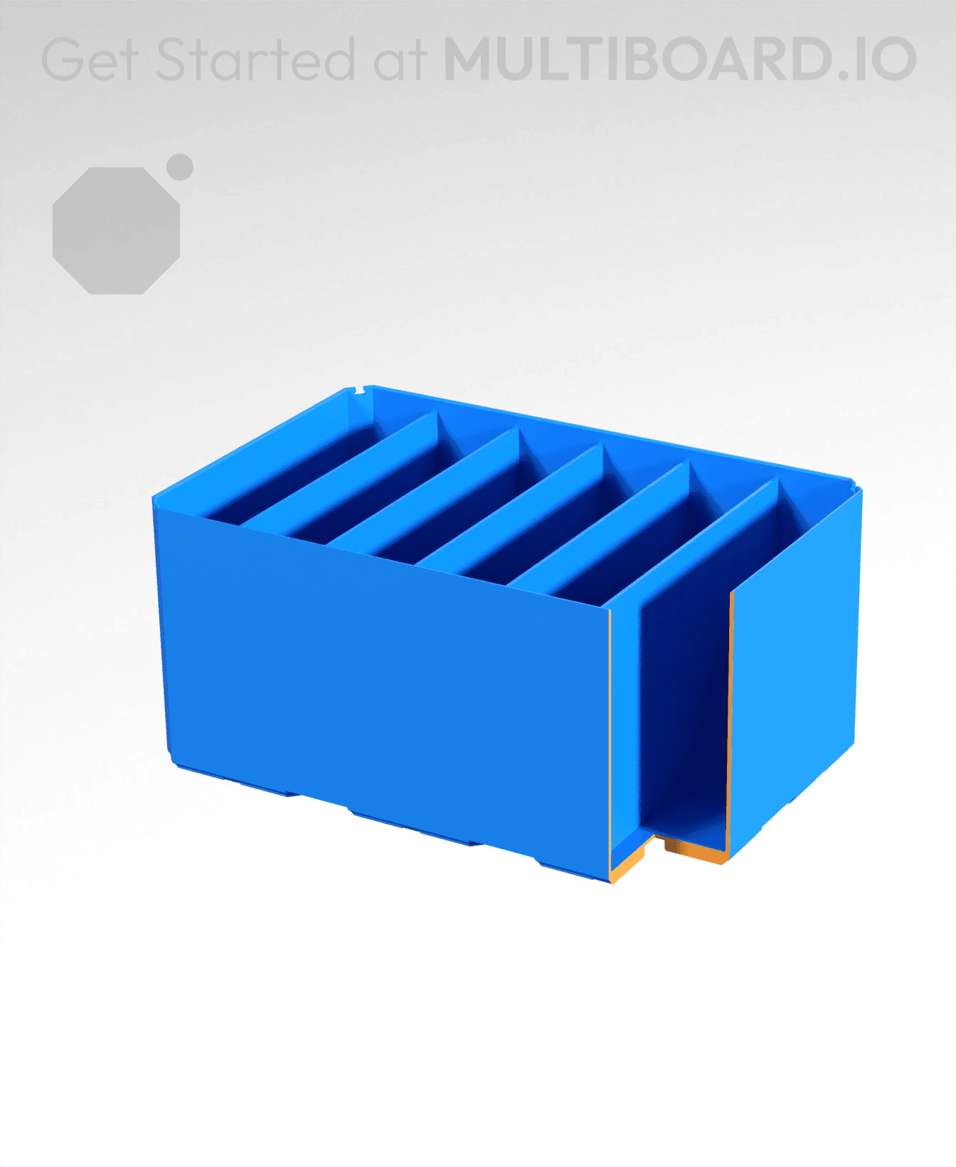 3x2x1.5 - Double Divided Bin - Multibin Insert 3d model