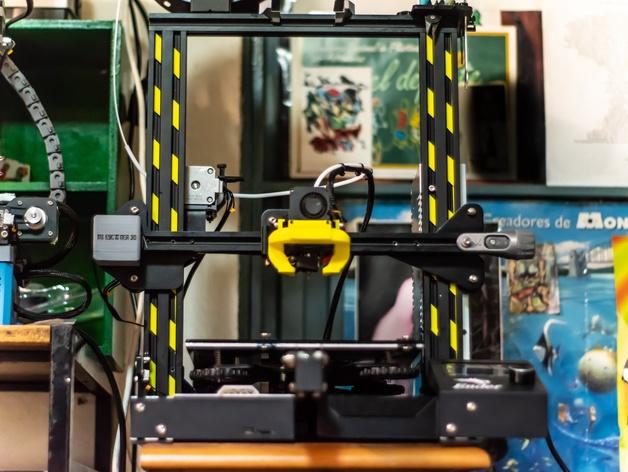 Danger stripes mod for 3D-printer profile 3d model