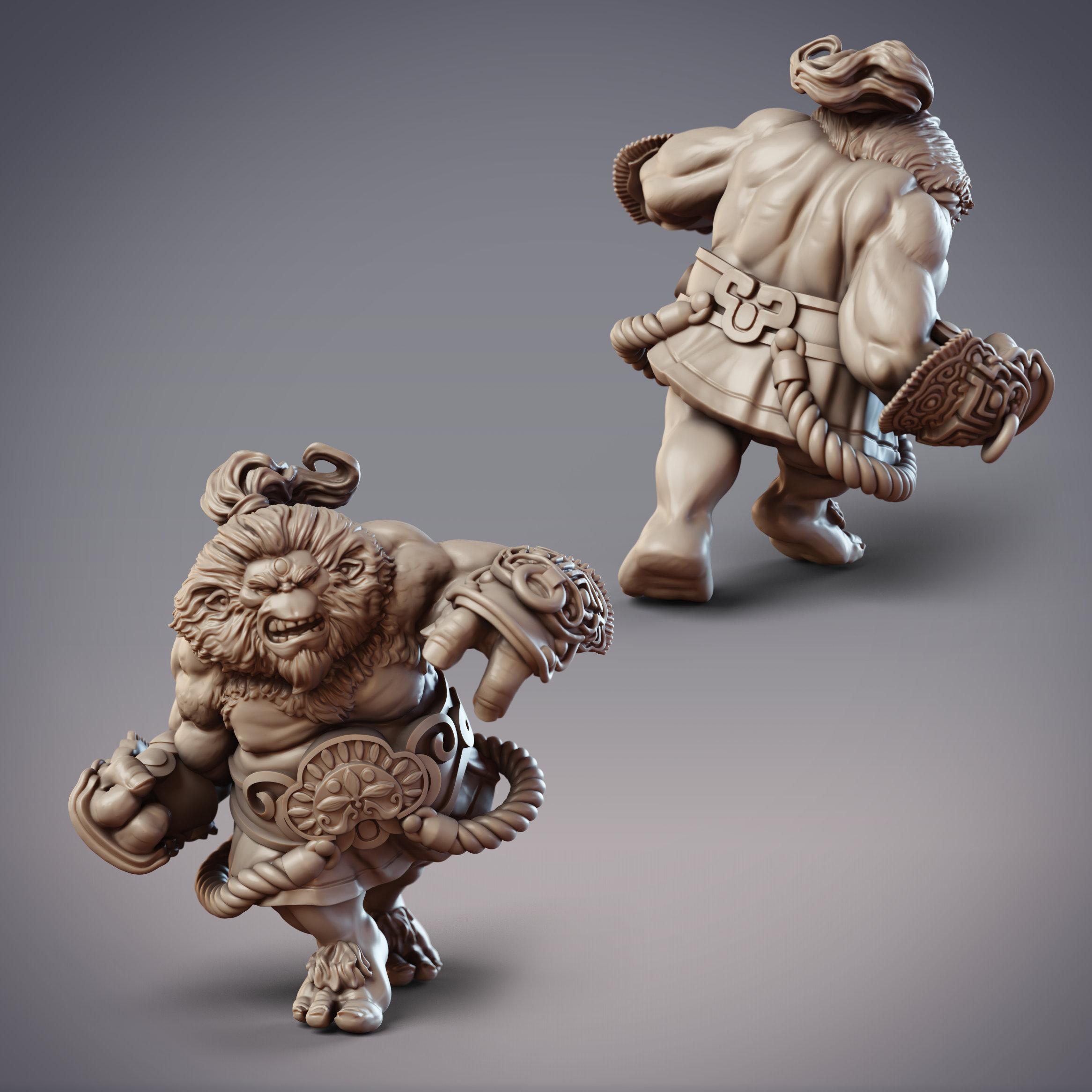 Yeti Fighter - Weifeng, Xueren Acolyte (Pre-supported) 3d model