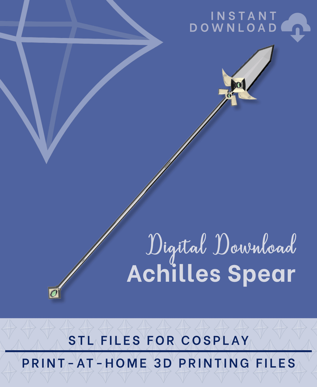 ACHILLES Spear STL FILES [Hades] 3d model