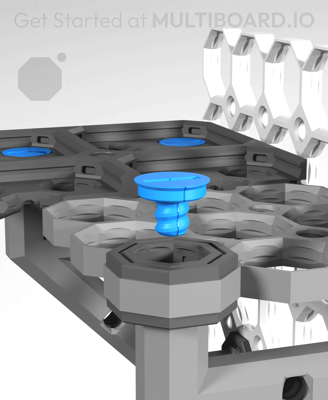 7x7 Bracket - Bolt-Locked Inserts 3d model