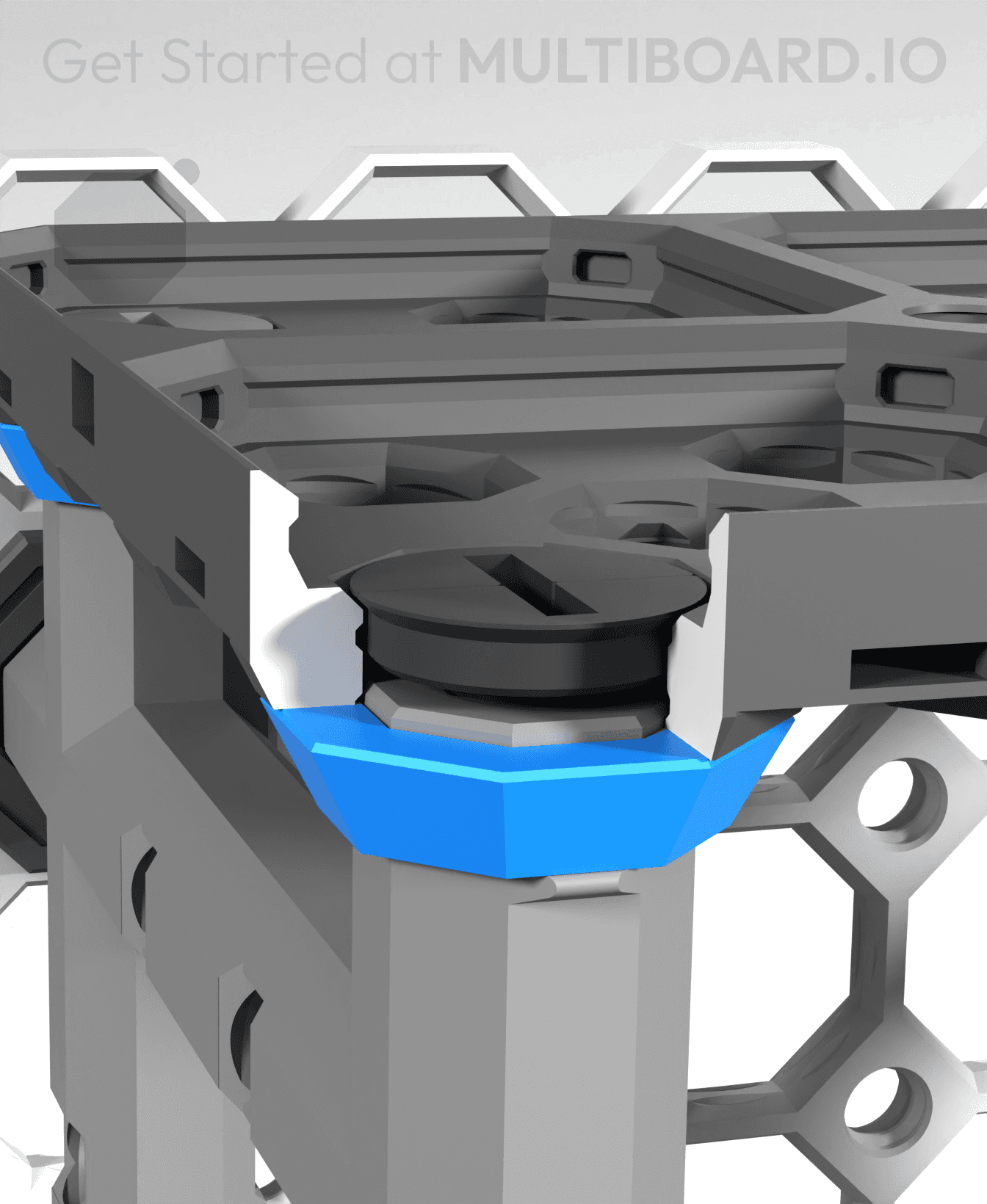 7x7 Bracket - Bolt-Locked Inserts 3d model