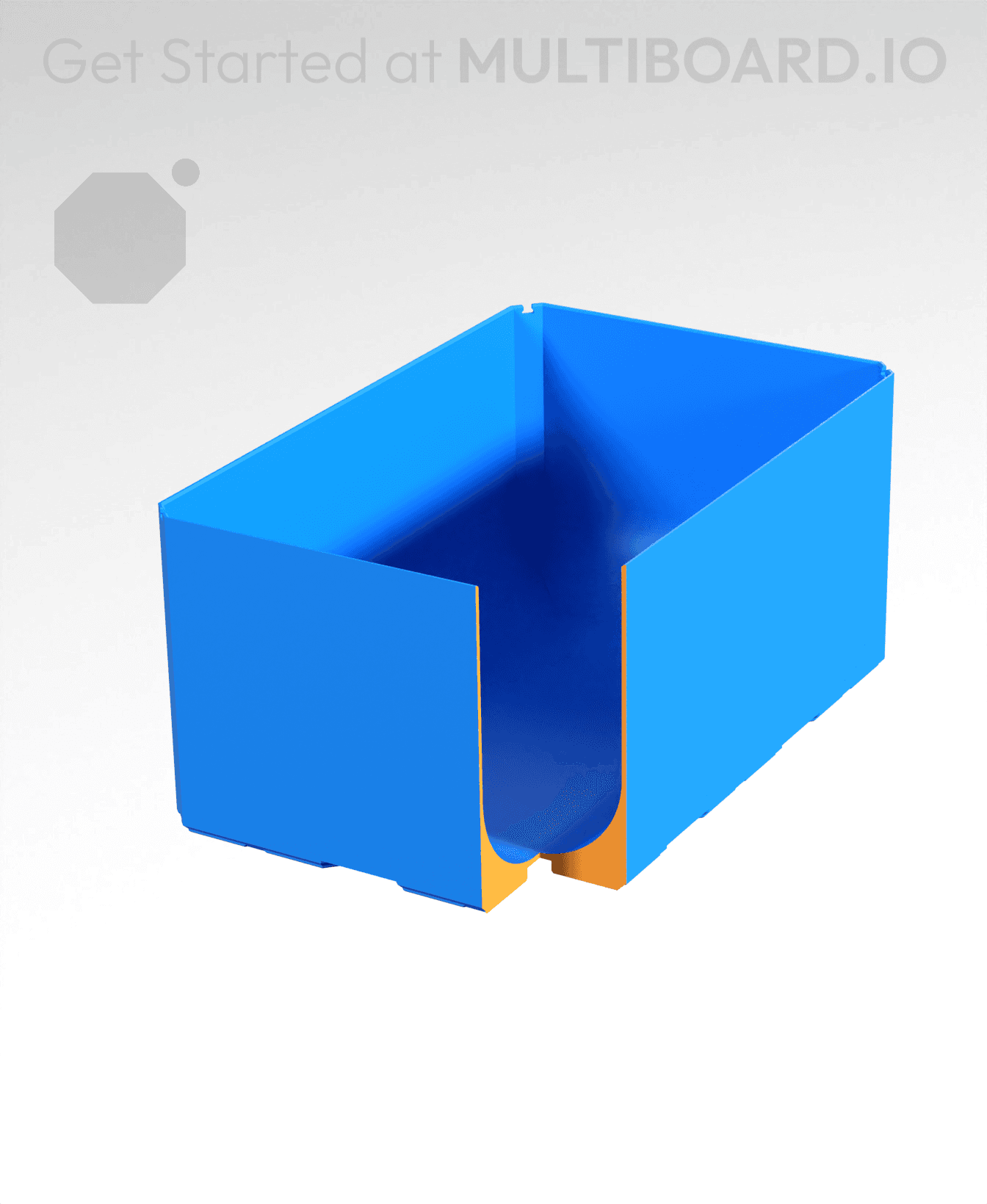 2x3x1.5 - Full Curved Bin - Multibin Insert 3d model