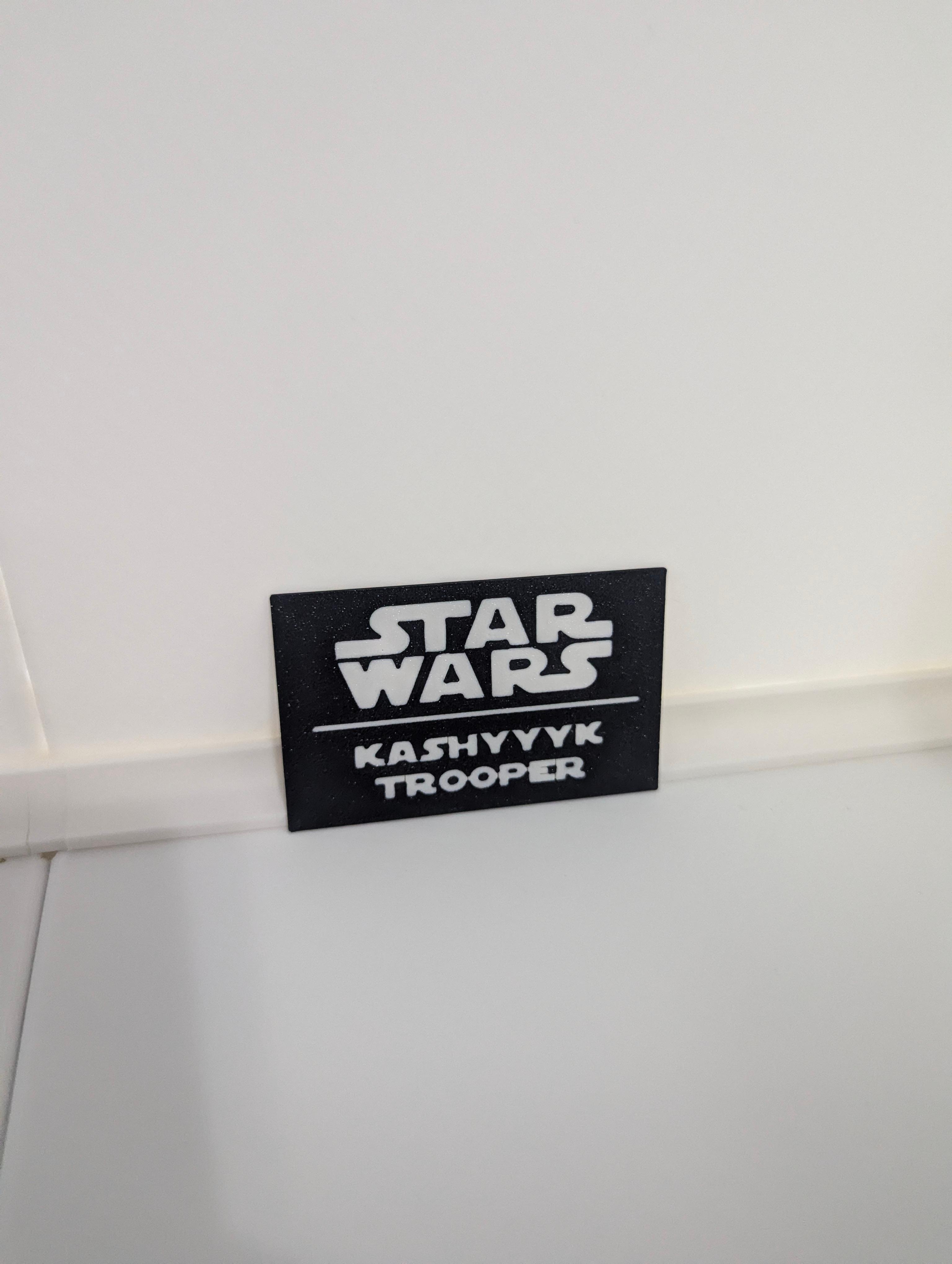 Kashyyyk Trooper Multicolor Nameplates 3d model