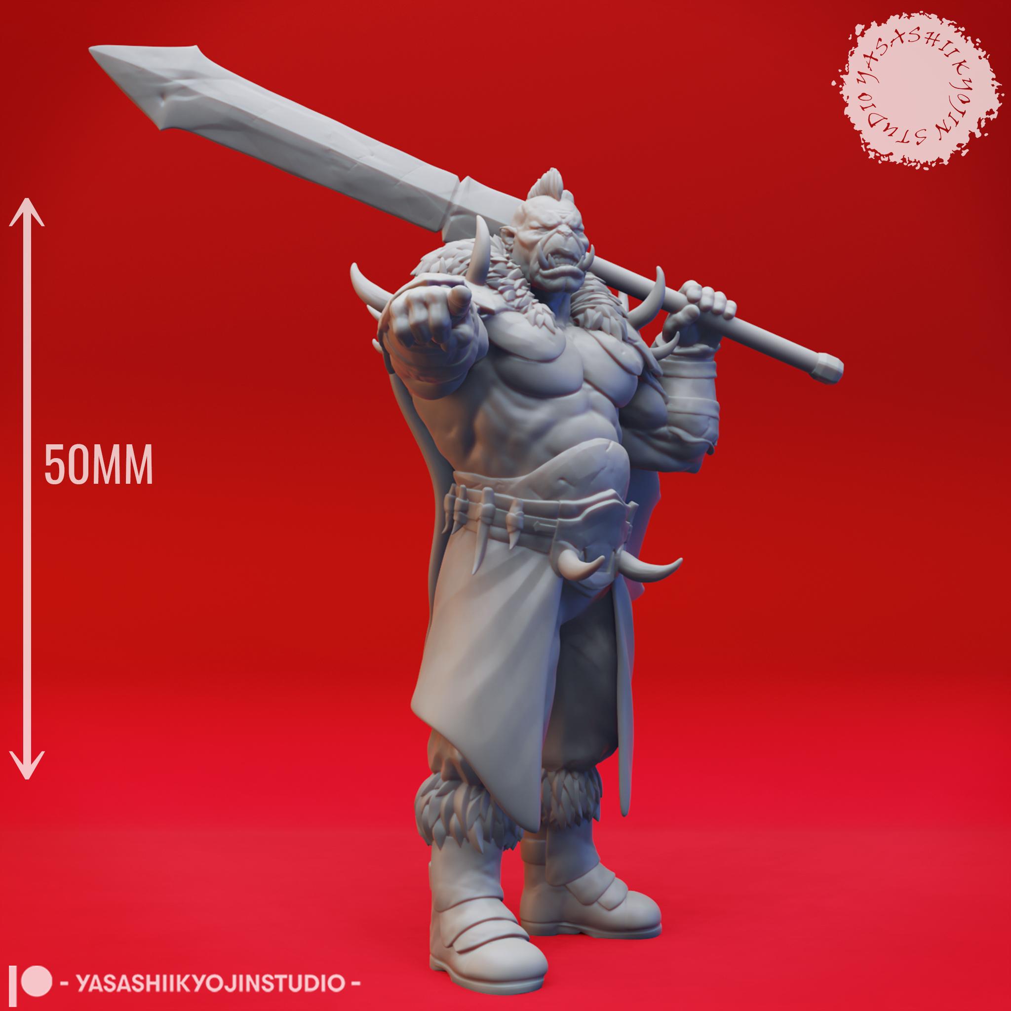 Clan of Orcs - Tabletop Miniatures (Pre-Supported) 3d model