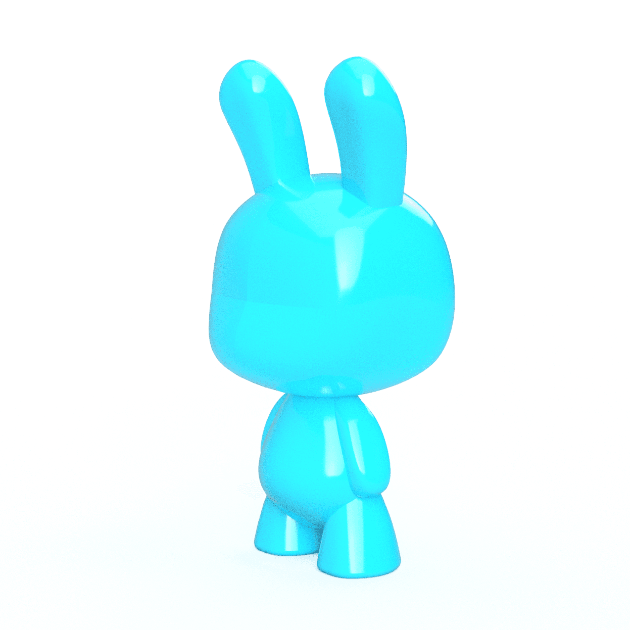 3D Printable STL Coco Bunny Art Toy Platform Figure 3d model