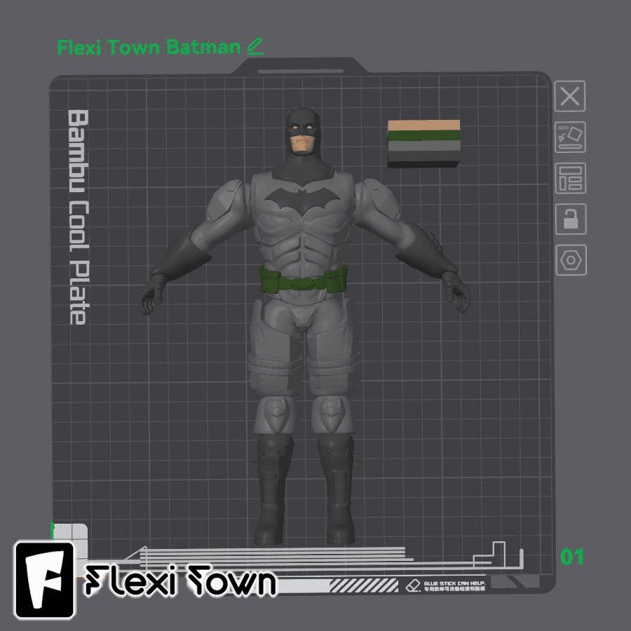Flexi Print-in-Place Batman 3d model