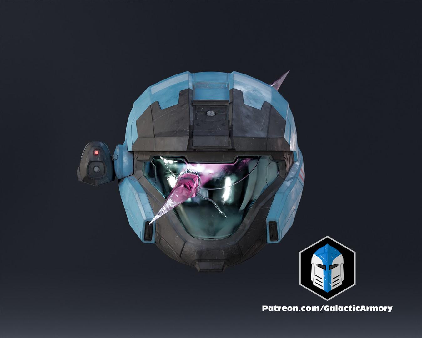 Halo Reach Air Assault - Kat Helmet - 3D Print Files 3d model