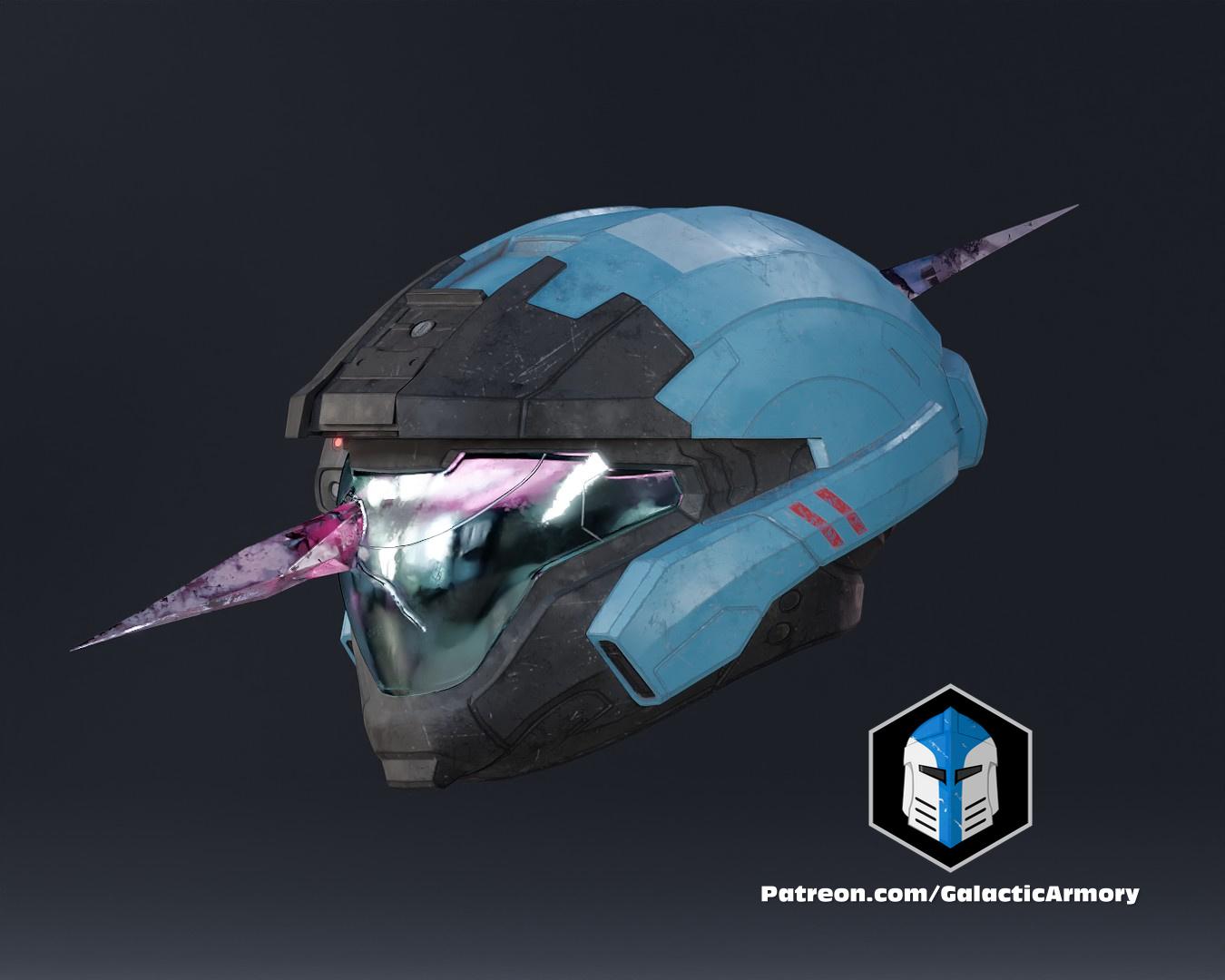 Halo Reach Air Assault - Kat Helmet - 3D Print Files 3d model