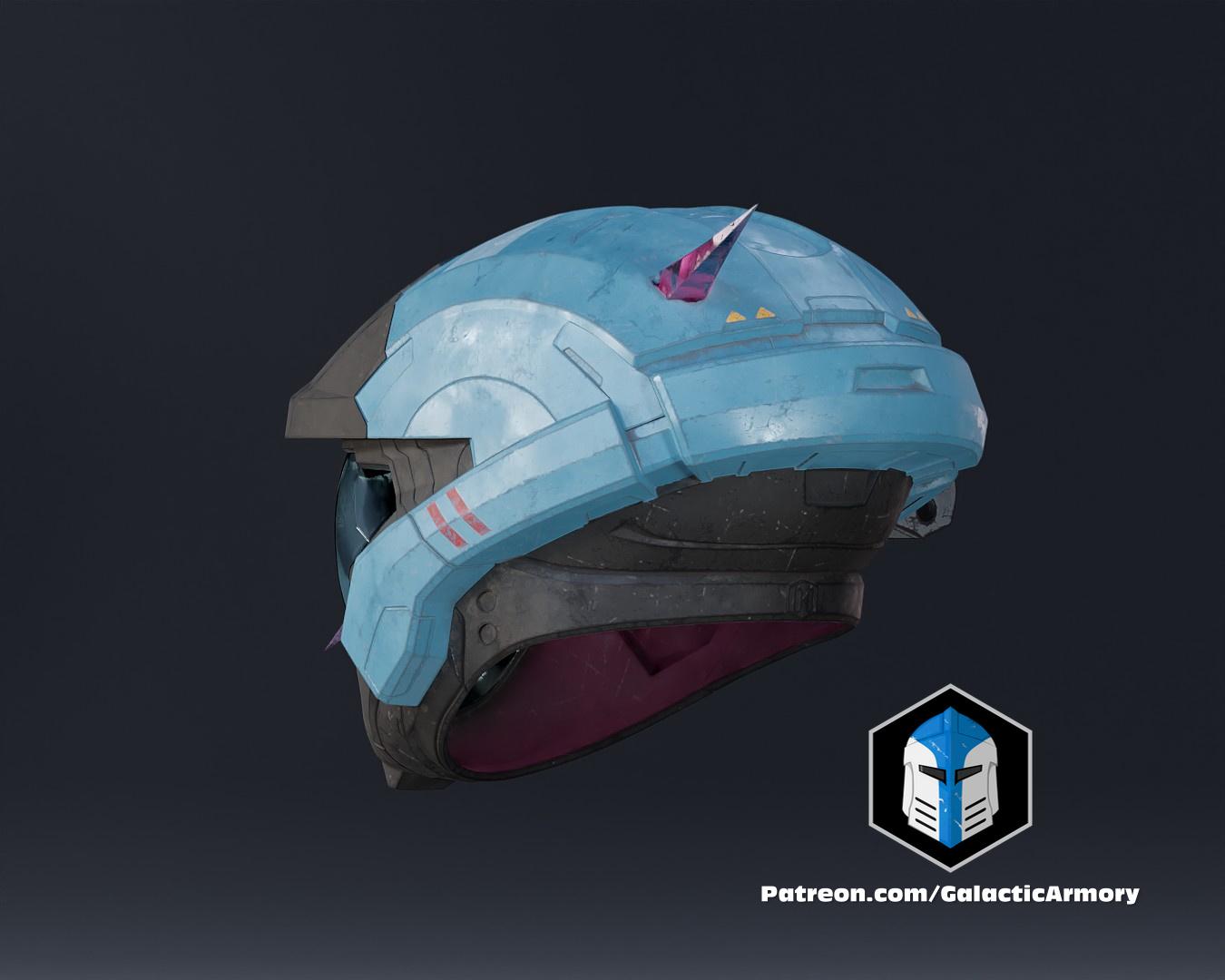 Halo Reach Air Assault - Kat Helmet - 3D Print Files 3d model