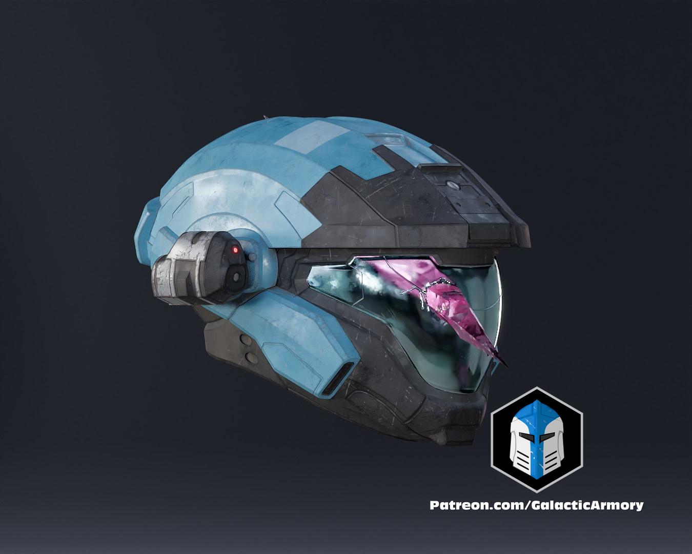 Halo Reach Air Assault - Kat Helmet - 3D Print Files 3d model