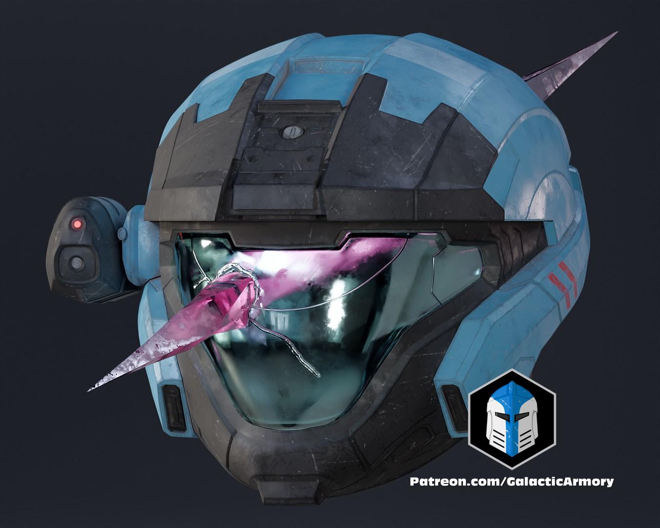 Halo Reach Air Assault - Kat Helmet - 3D Print Files 3d model