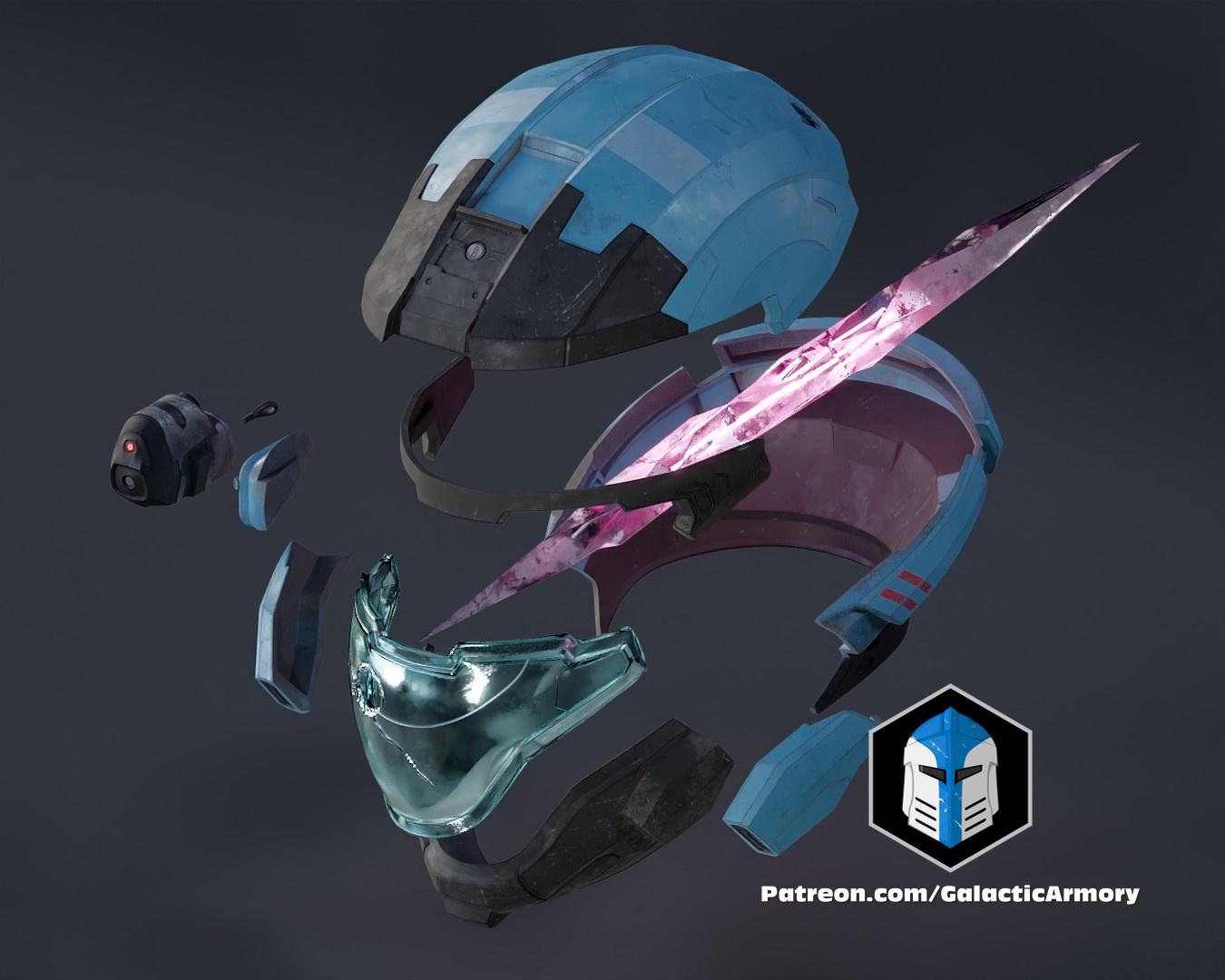 Halo Reach Air Assault - Kat Helmet - 3D Print Files 3d model