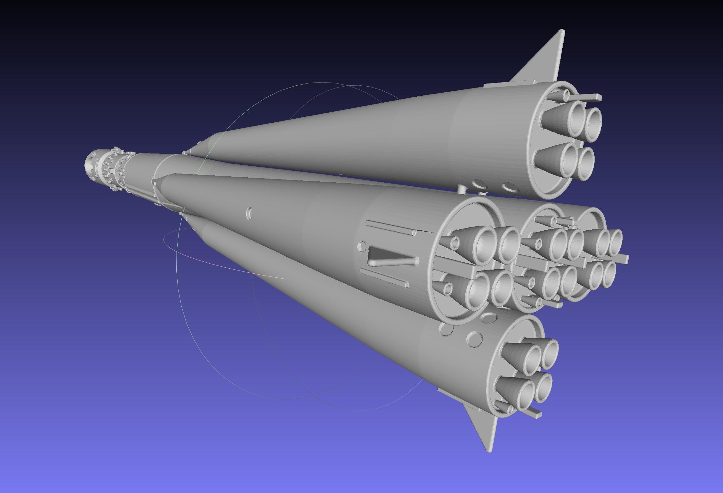 Vostok K Rocket Model 3d model