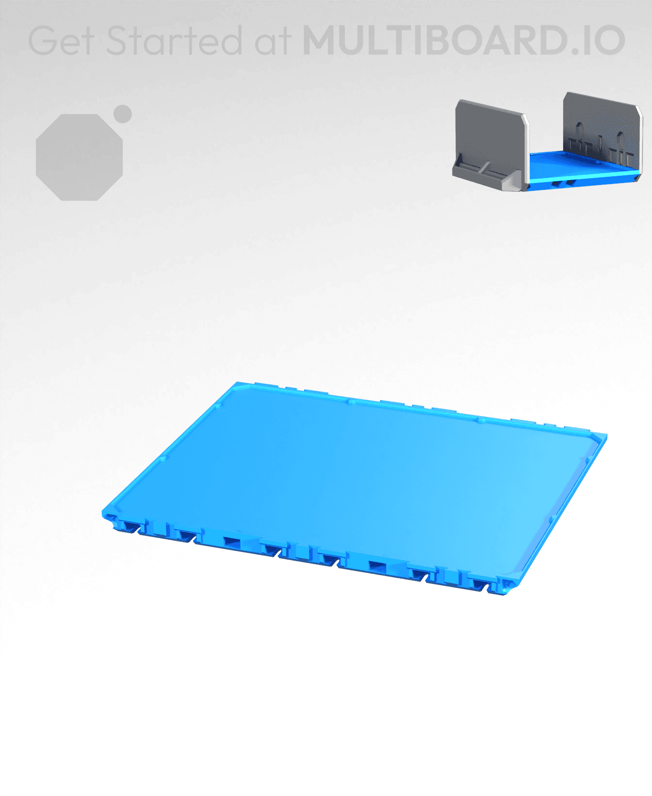 3x2.5-Deep - Plain - Multibin Drawer Base 3d model