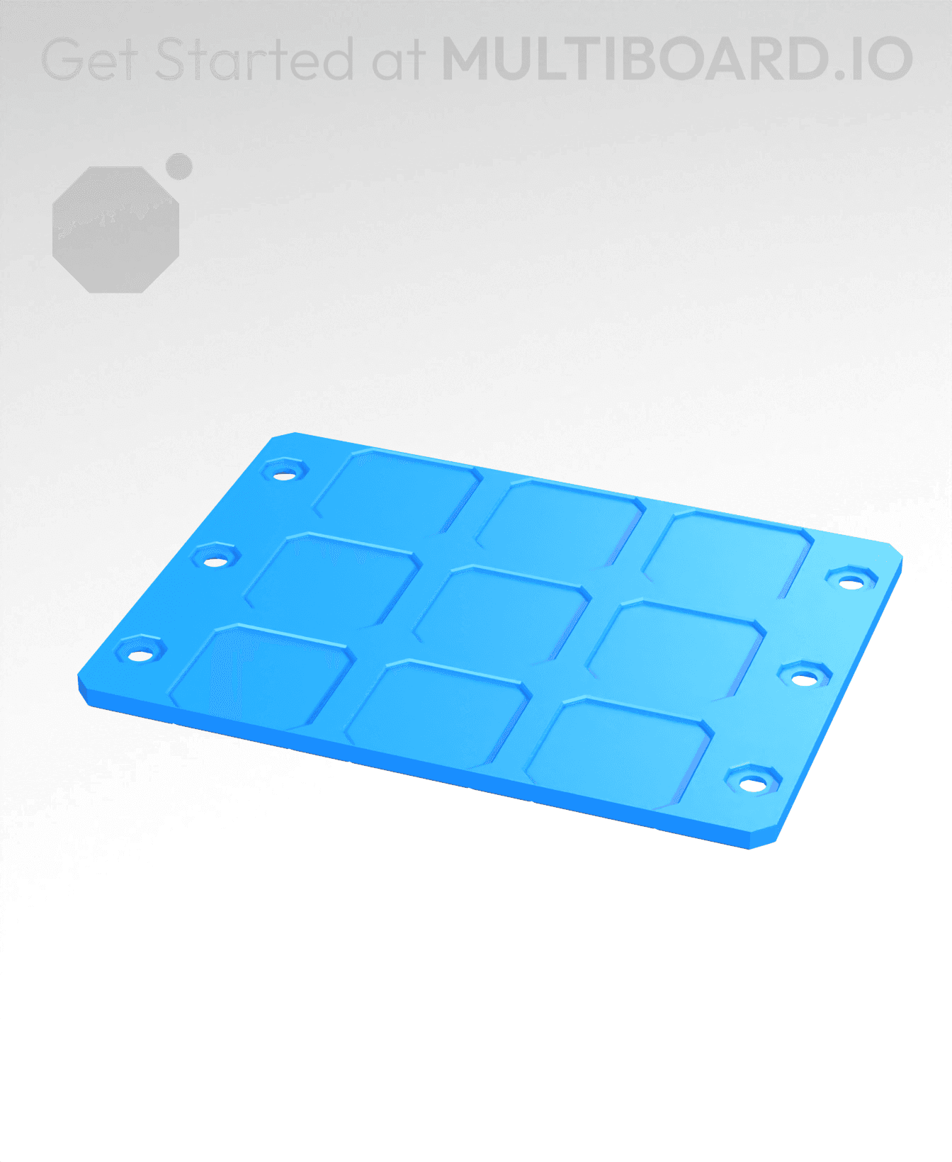 4x3 - Internal Grid - Stacking Plate 3d model