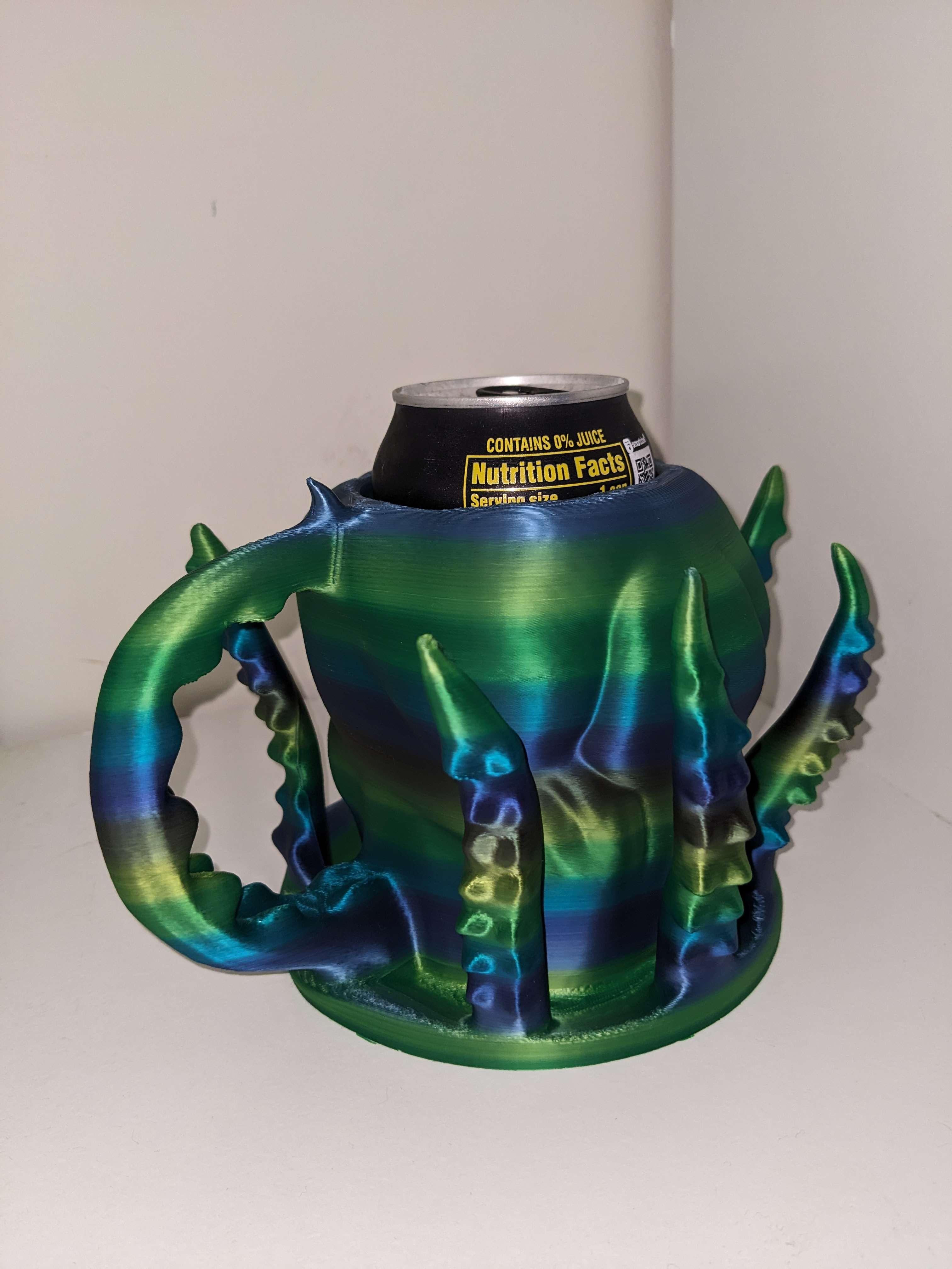 Kraken Can Holder.stl - Back - 3d model