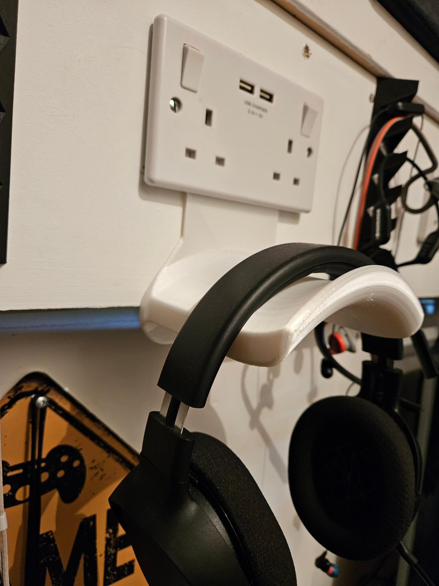 double socket headset holder.stl 3d model