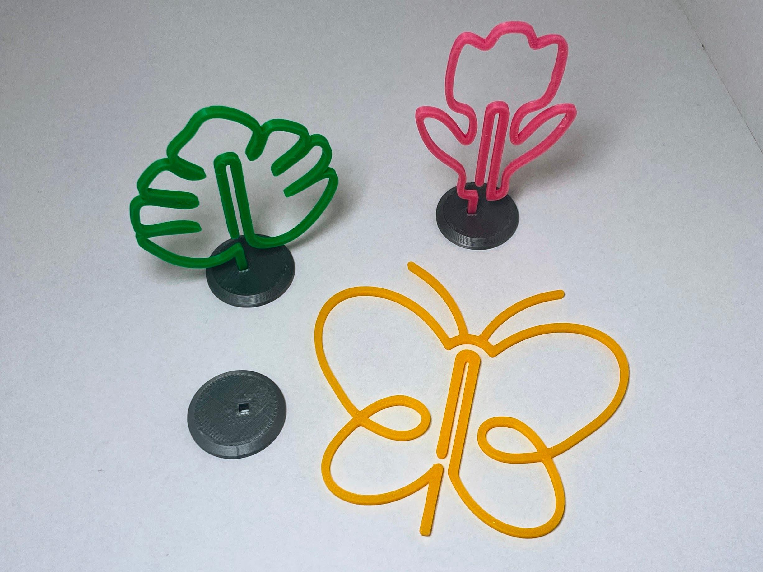 Spring Paperclip Stands 3d model