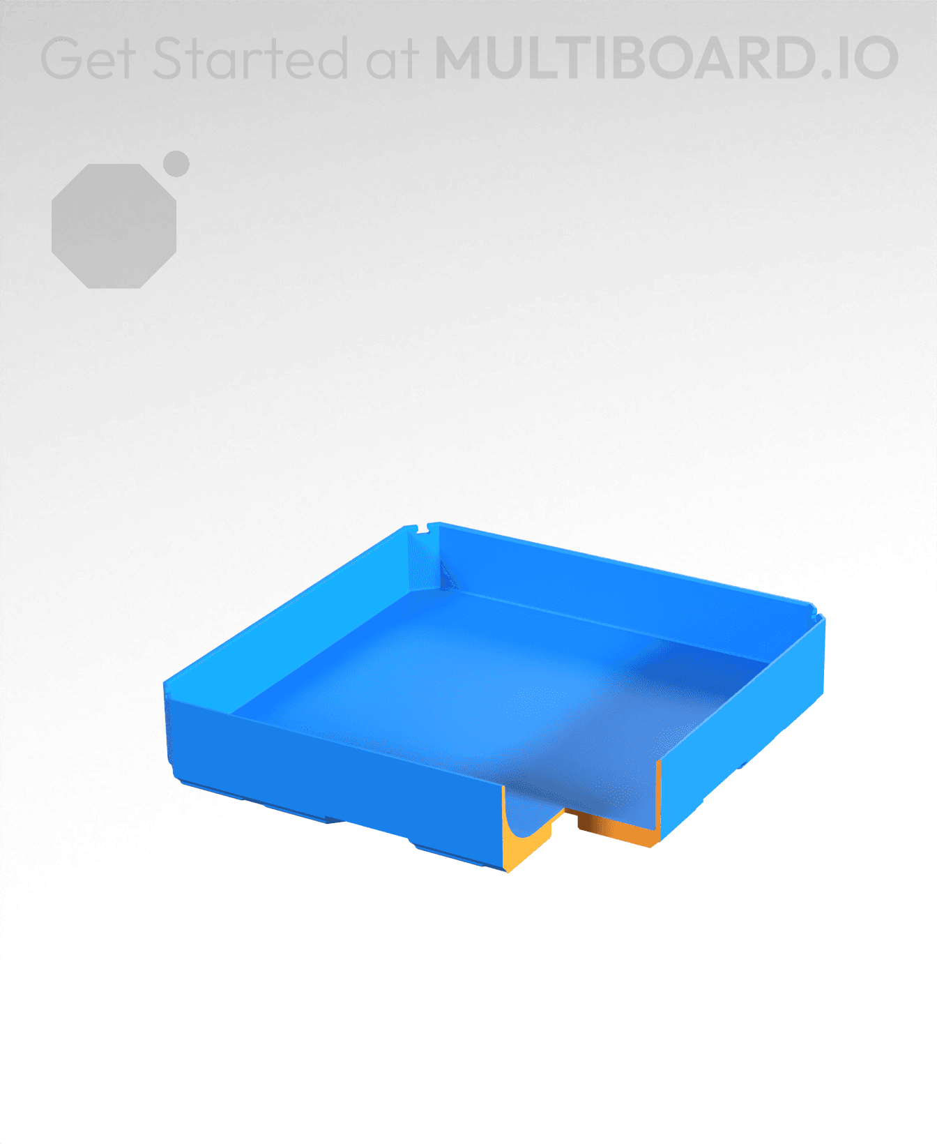 2x2x0.5 - Curved Bin - Multibin Insert 3d model