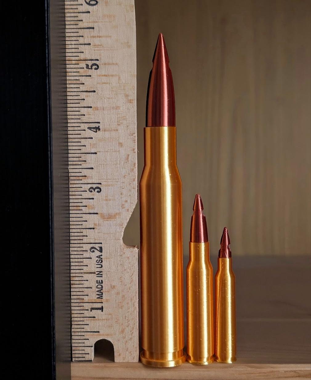 50 Caliber Bullet Ornament + Keychain - .50/7.62/5.56 - Please note how large the 50 is before printing! - 3d model