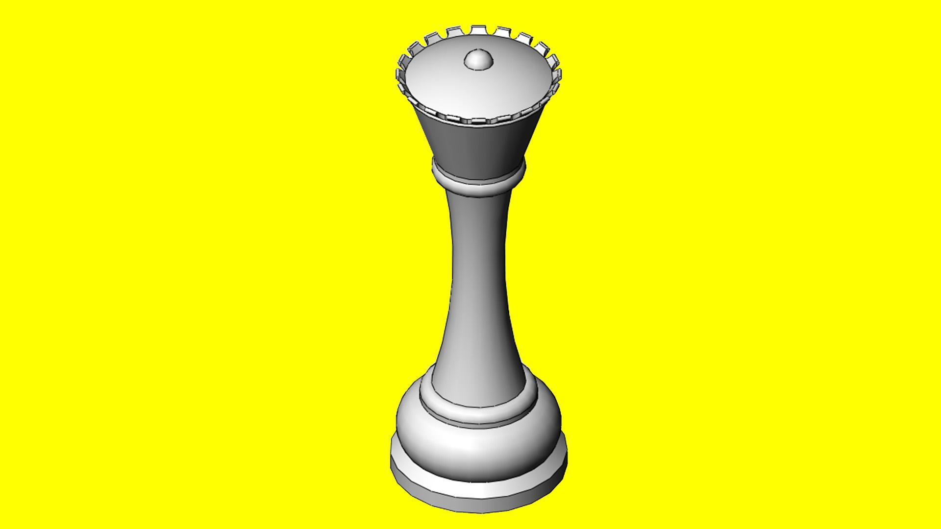 Modelo 3D Lowpoly da Rainha do Xadrez - TemplateMonster