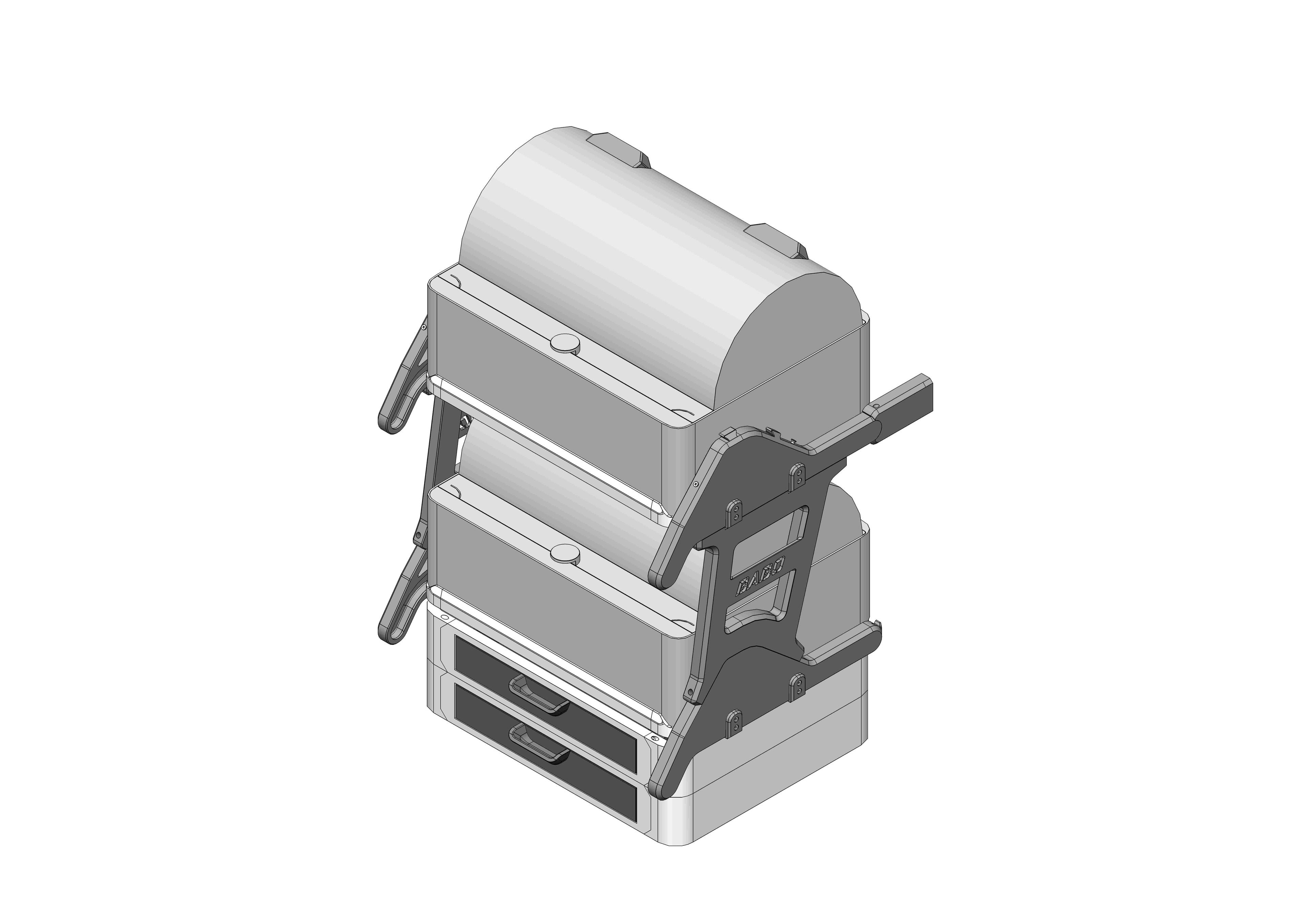 [BaBo duo] AMS drawer stacker 3d model