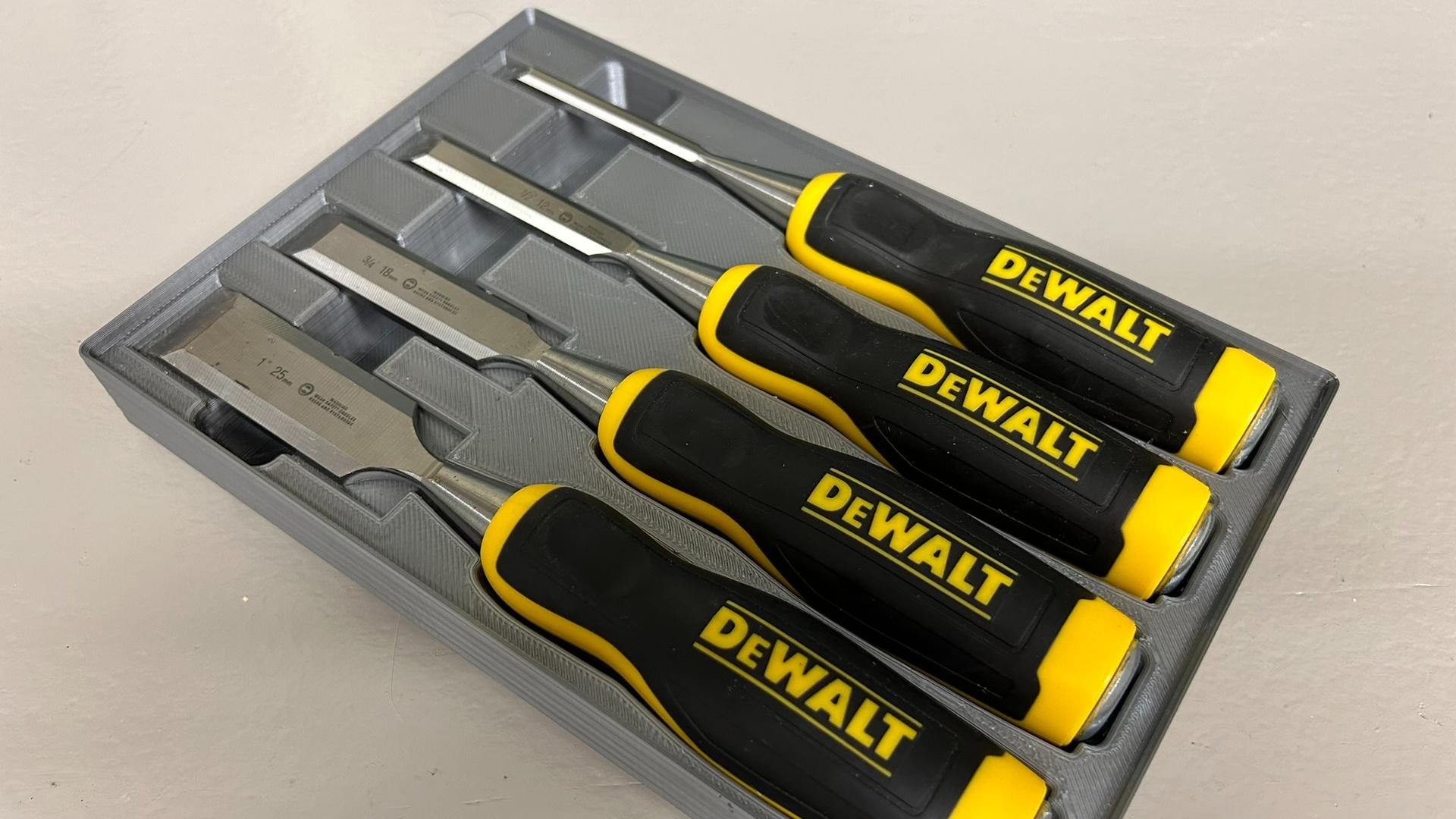 Gridfinity DeWalt Chisel Set 3d model