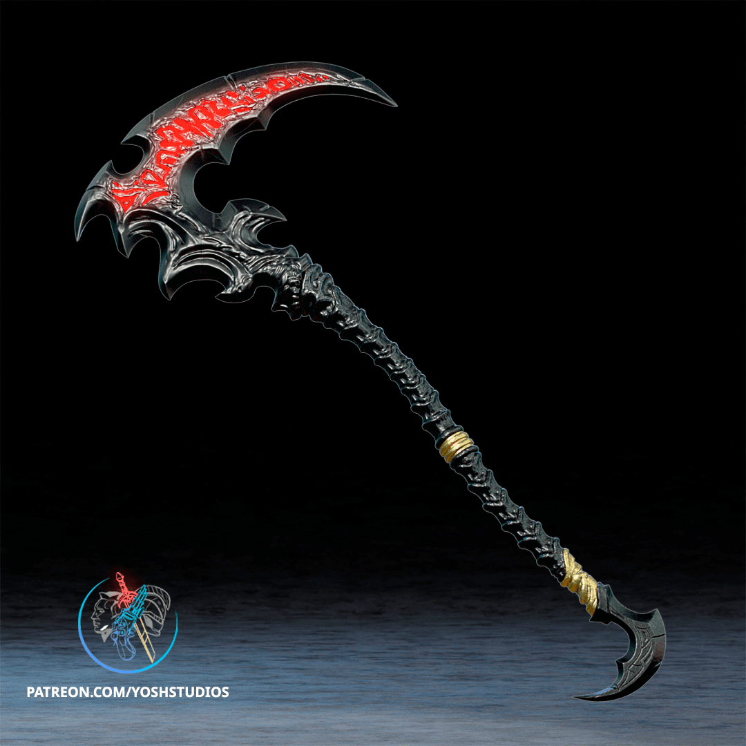 Death Knight Scythe 3D Printer File STL 3d model