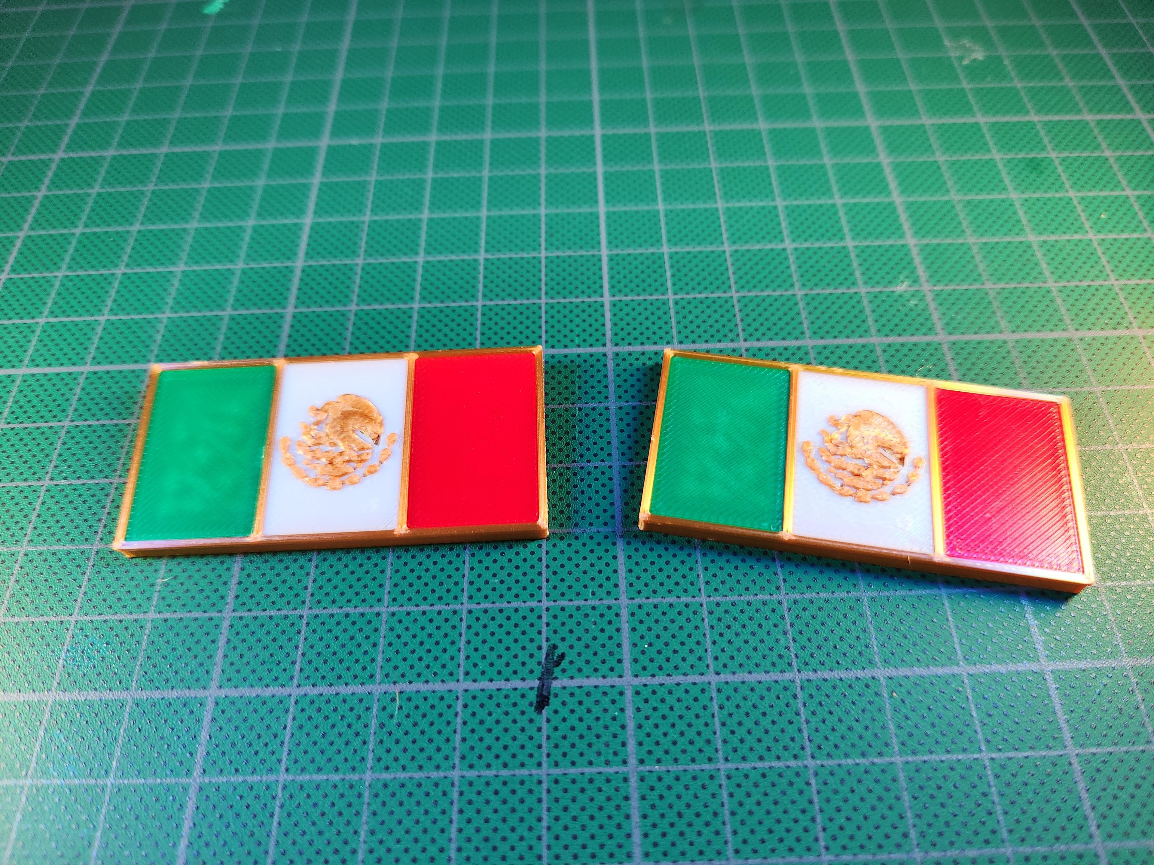 Bandera mexicana imán - Mexican Flag Magnet 3d model