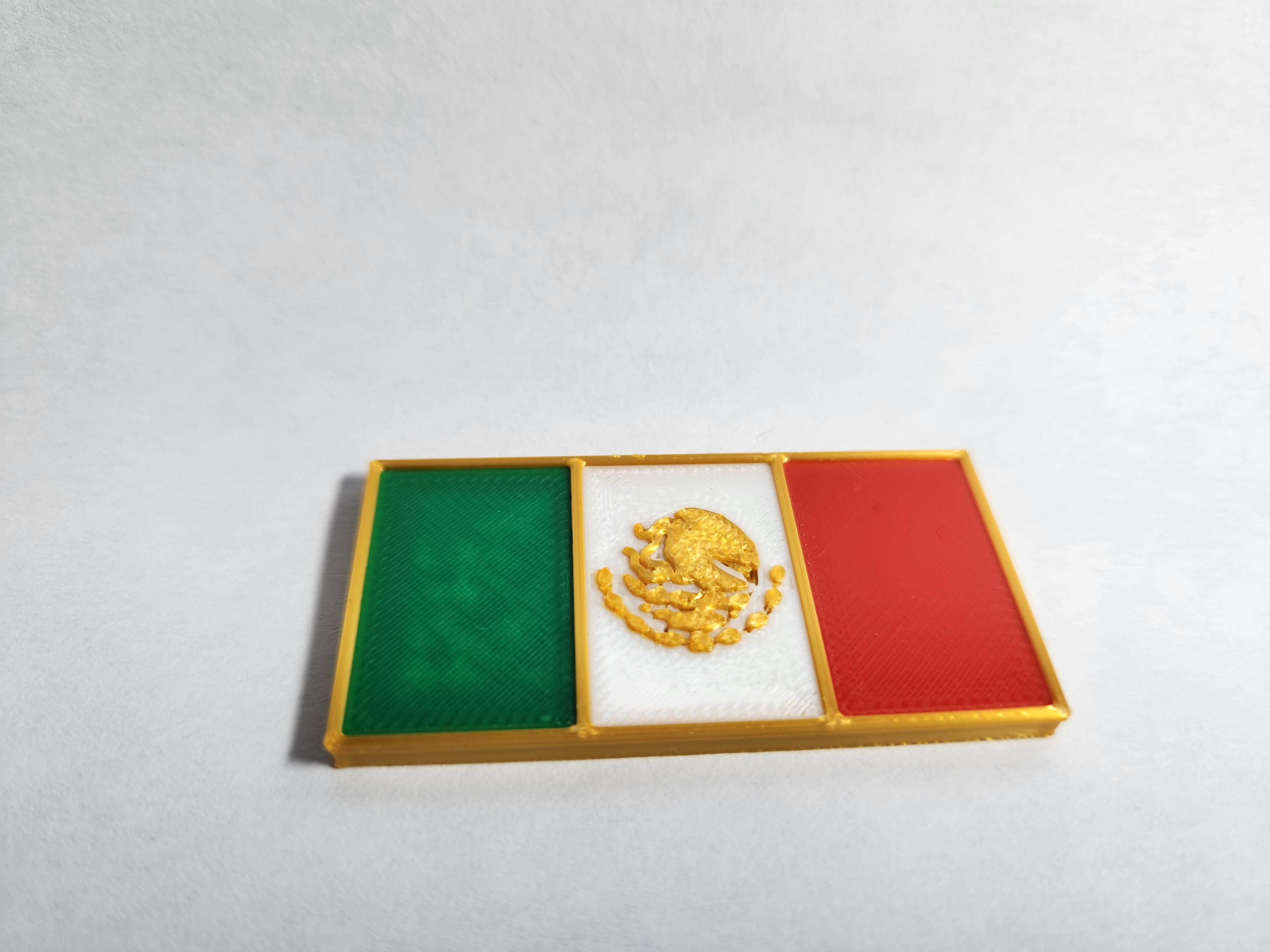 Bandera mexicana imán - Mexican Flag Magnet 3d model