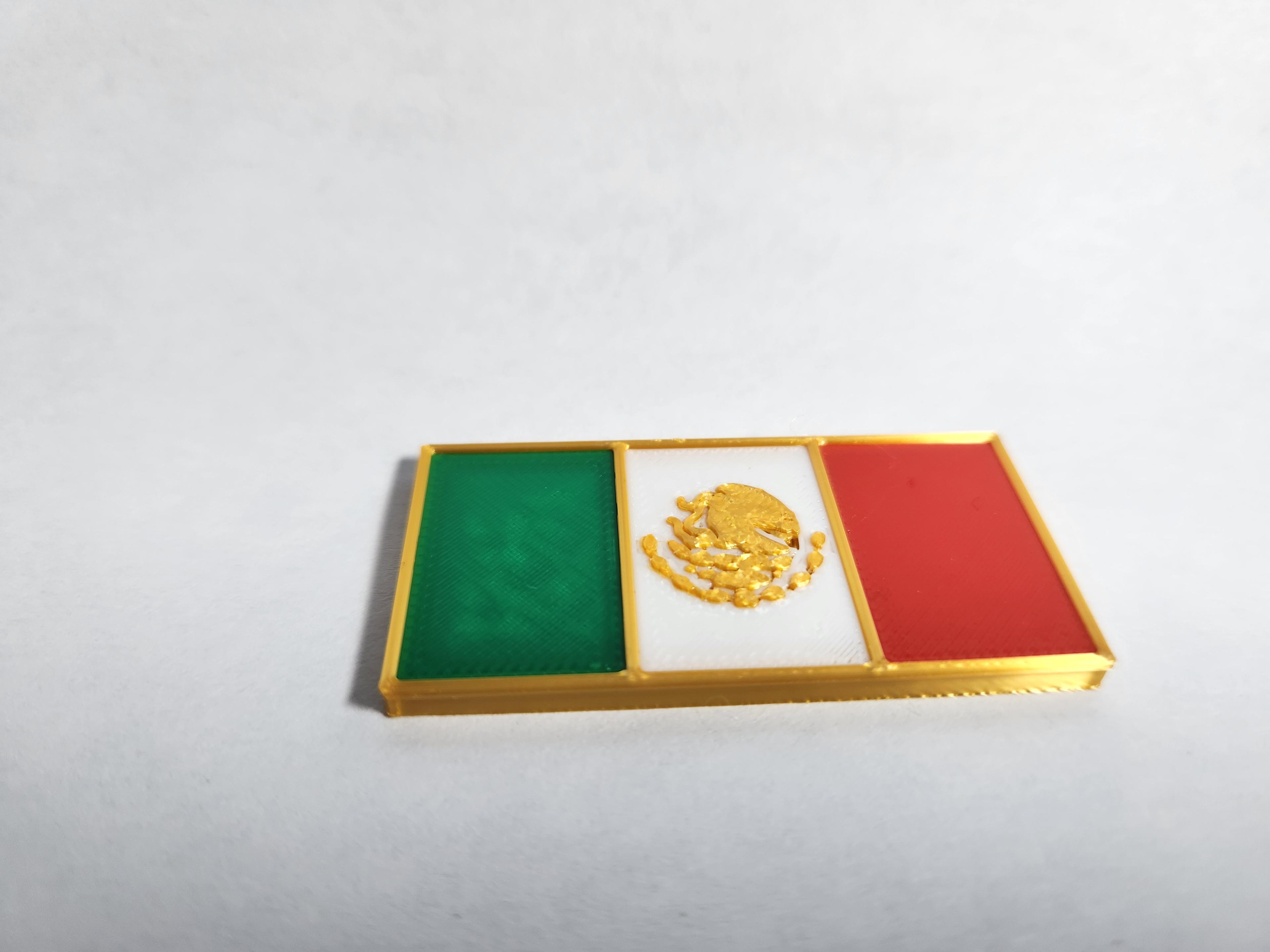 Bandera mexicana imán - Mexican Flag Magnet 3d model