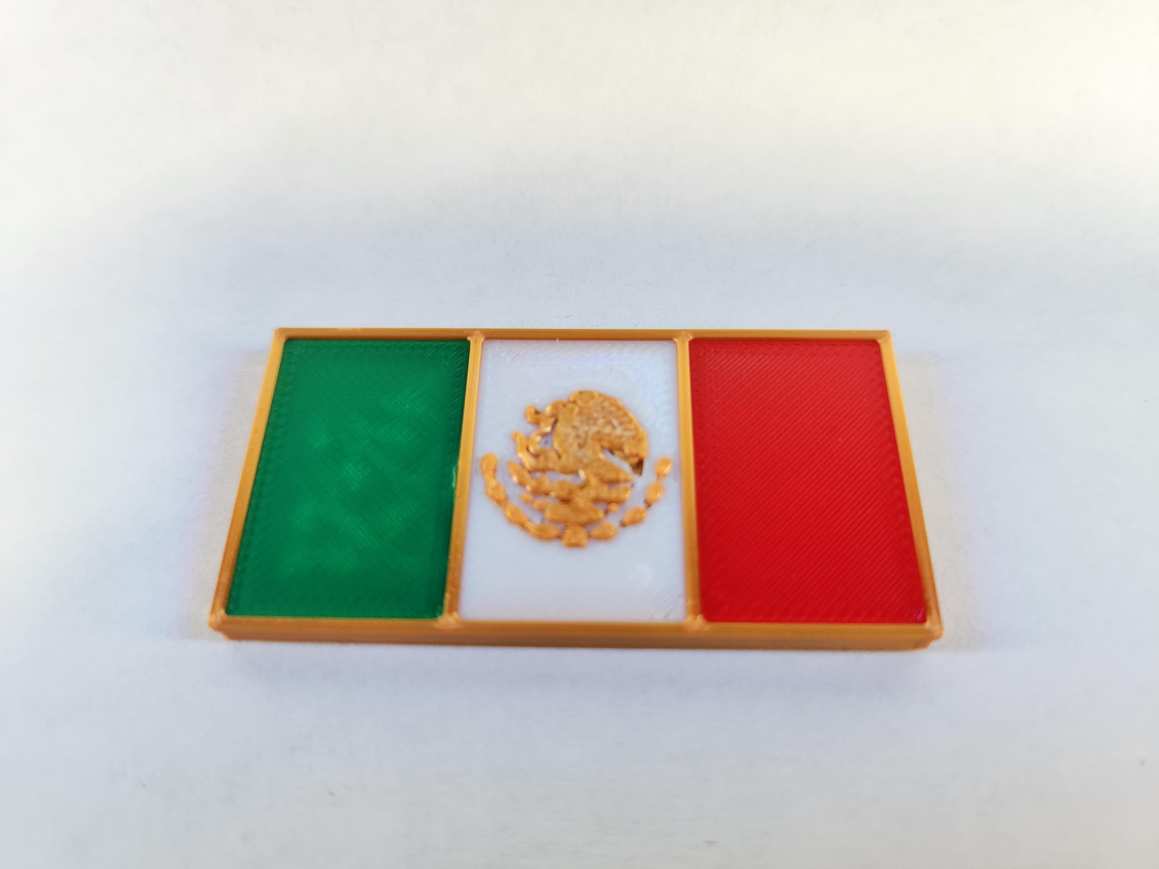 Bandera mexicana imán - Mexican Flag Magnet 3d model