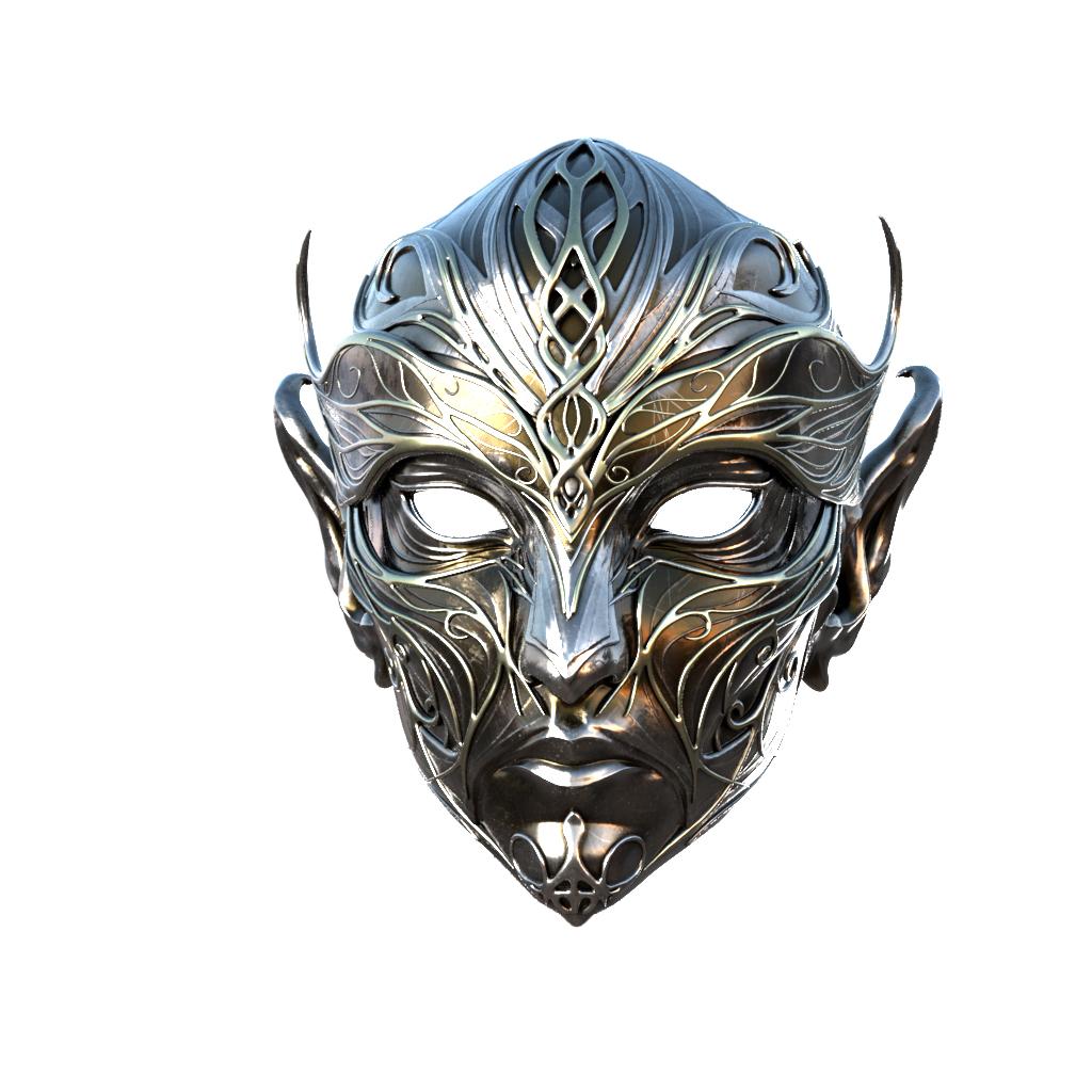 Dark Elf Mask 3d model