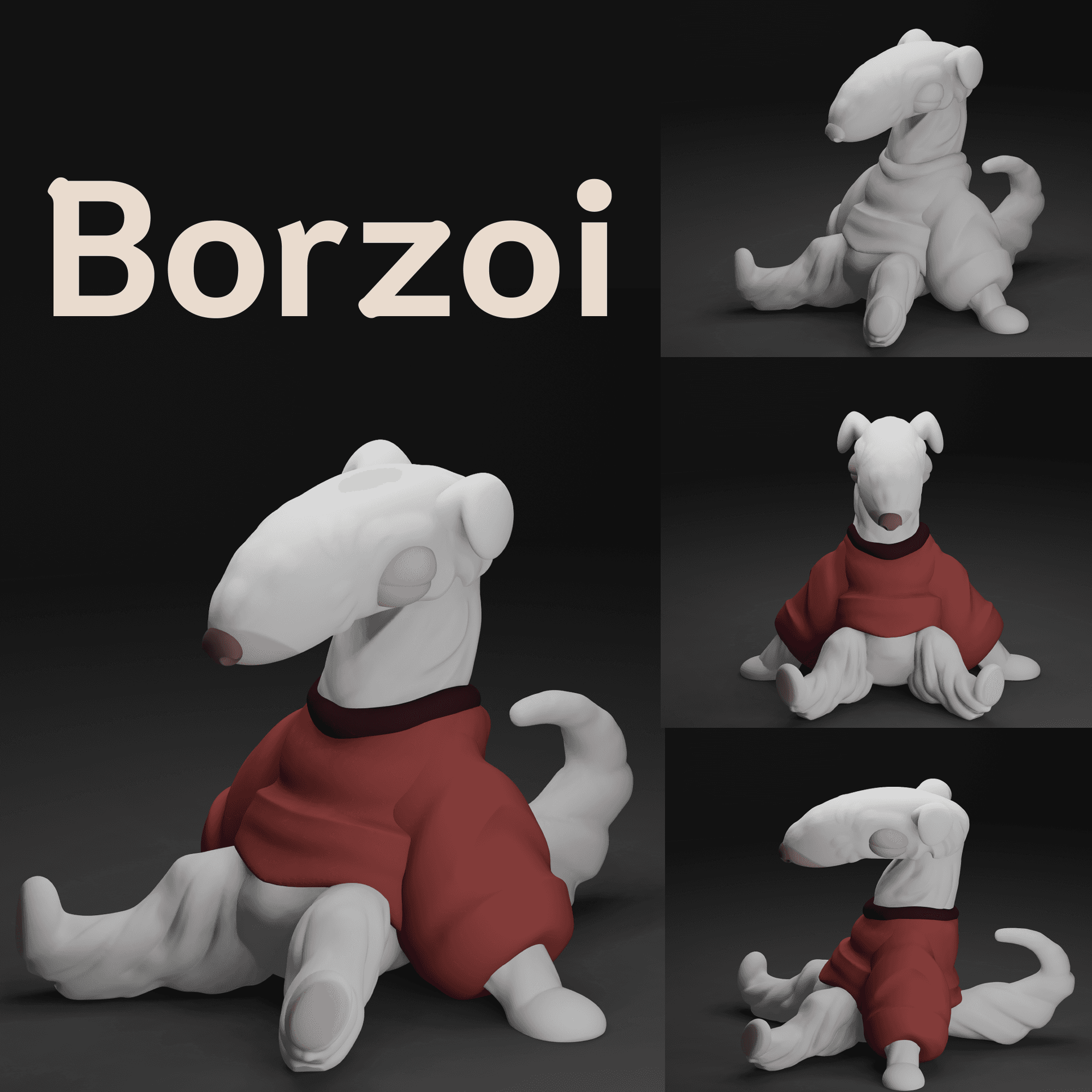 Borzoi 3d model