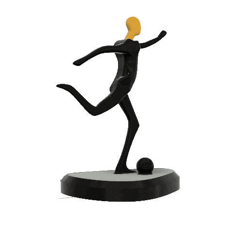 Football Athlete Minimalistic Square 3d model
