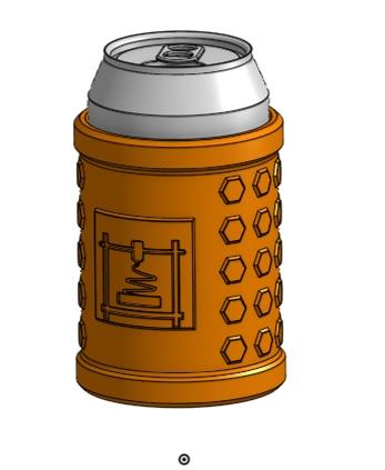 3D Themed Koozie Pop Can Holder - EMT Beer Can Koozie - 3d model