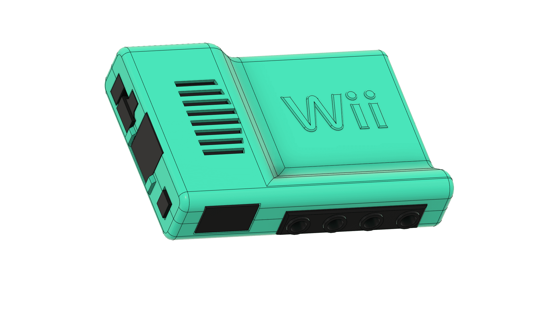 Homebrew Wii Case 3d model