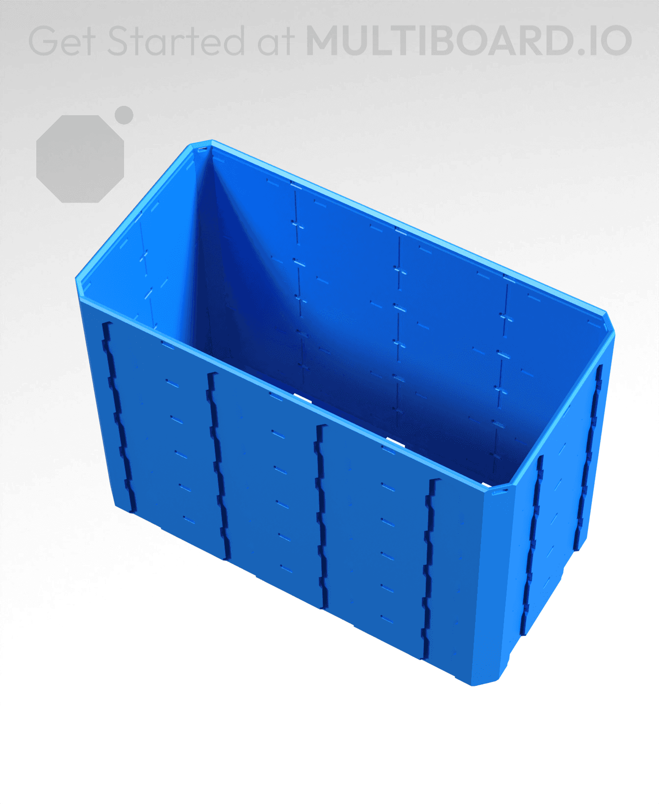 4x2x3 - Topped Multipoint Rail - Universal Click-In Multibin Shell Extension 3d model