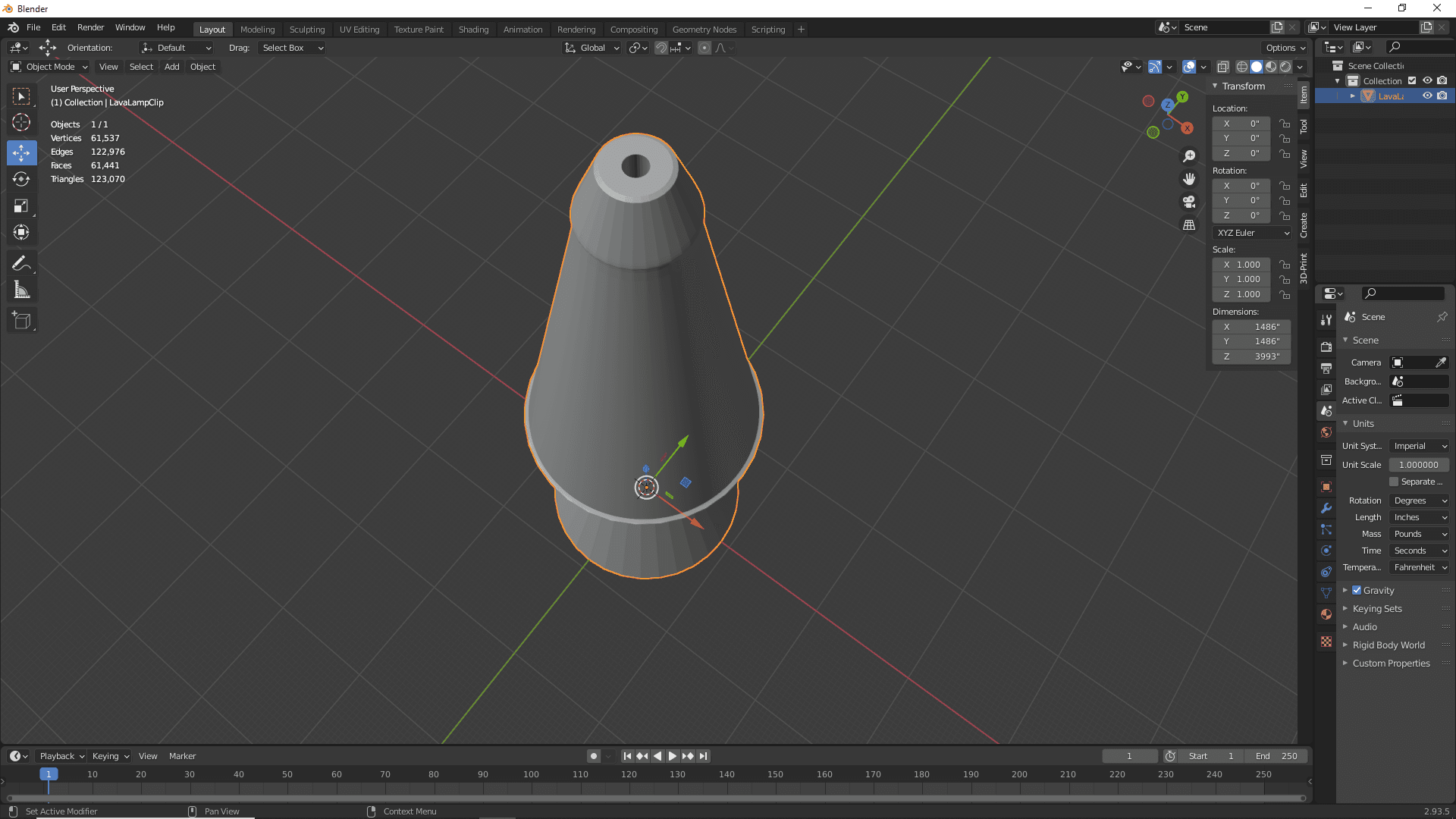 Lava Lamp Clip 3d model