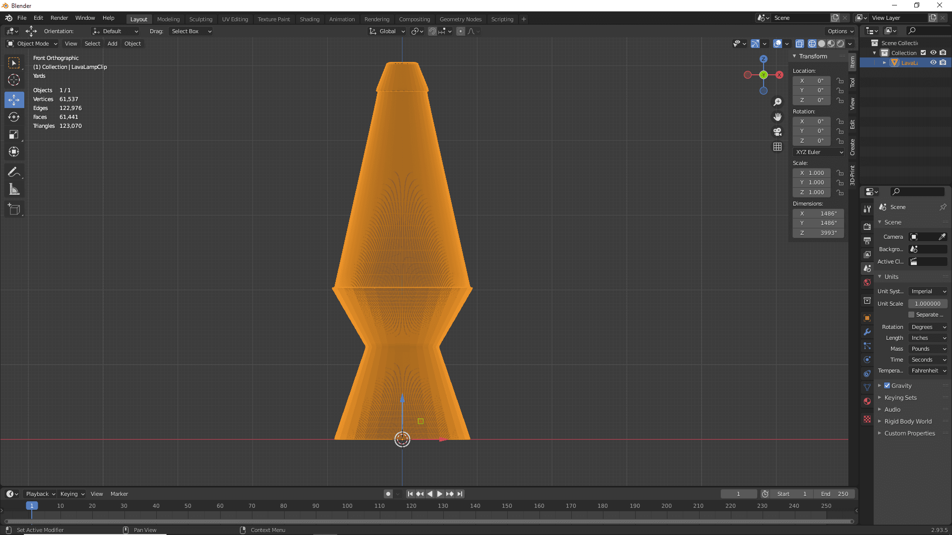 Lava Lamp Clip 3d model