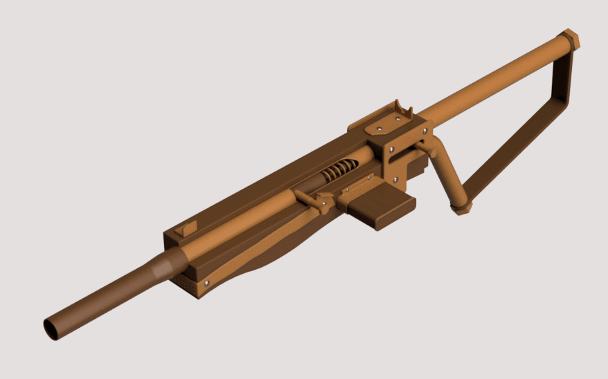 Auto Pipe Rifle 3d model