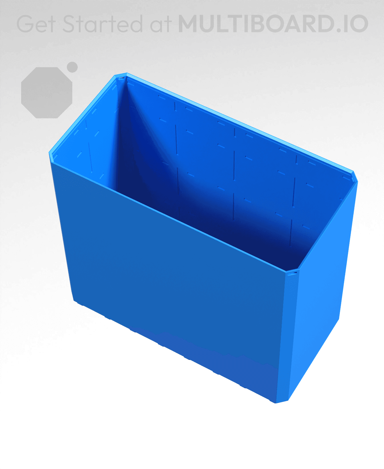 4x2x3.5 - Simple Walls - Universal Click-In Multibin Shell Extension 3d model