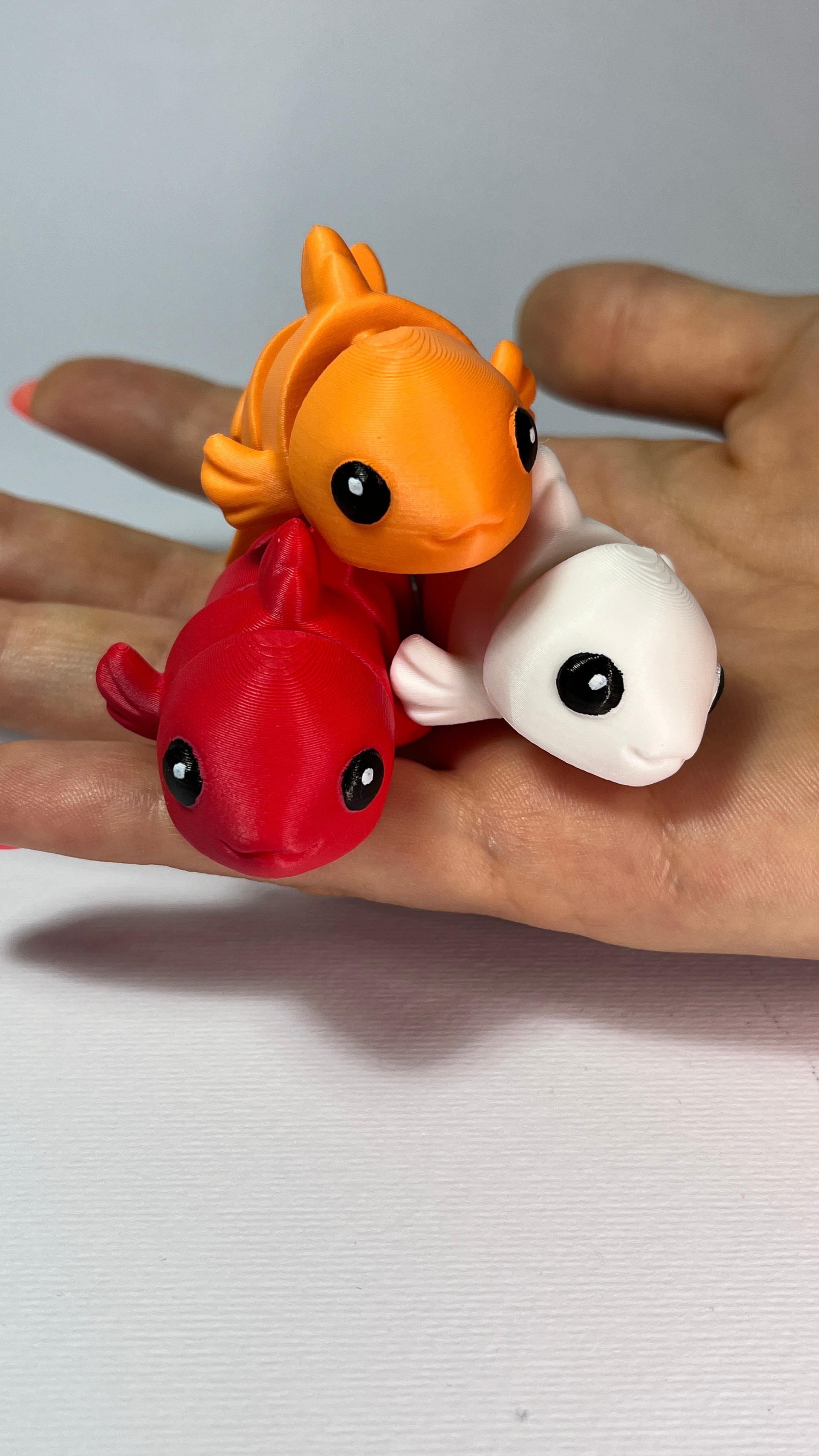 Cute Flexi Goldfish (Toy, Keych. & Magnet) 3d model